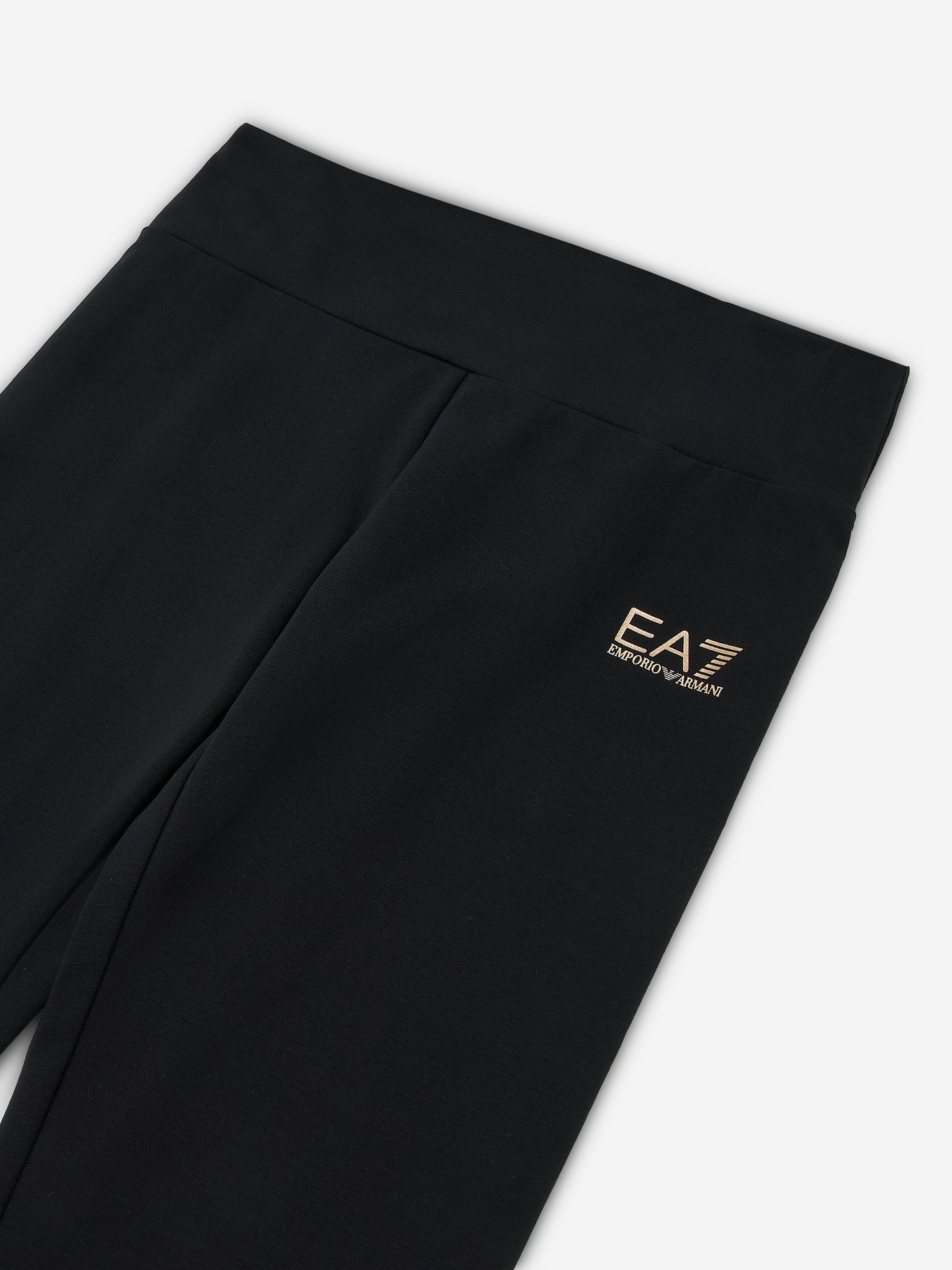 EA7 Emporio Armani 女童徽标紧身裤(黑色)