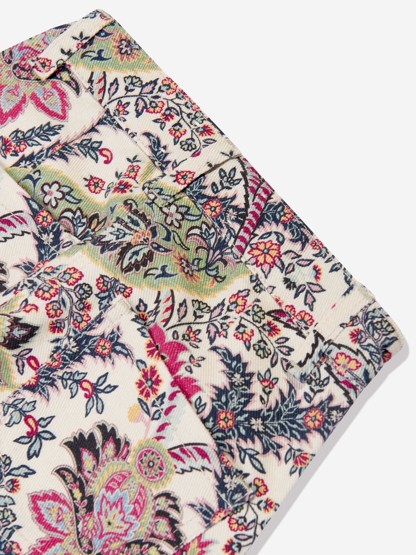 Etro 女童象牙色佩斯利印花长裤