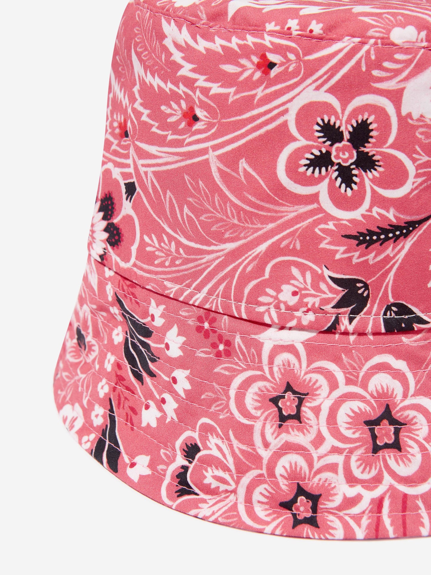 Etro Kids 粉色花卉佩斯利帽子