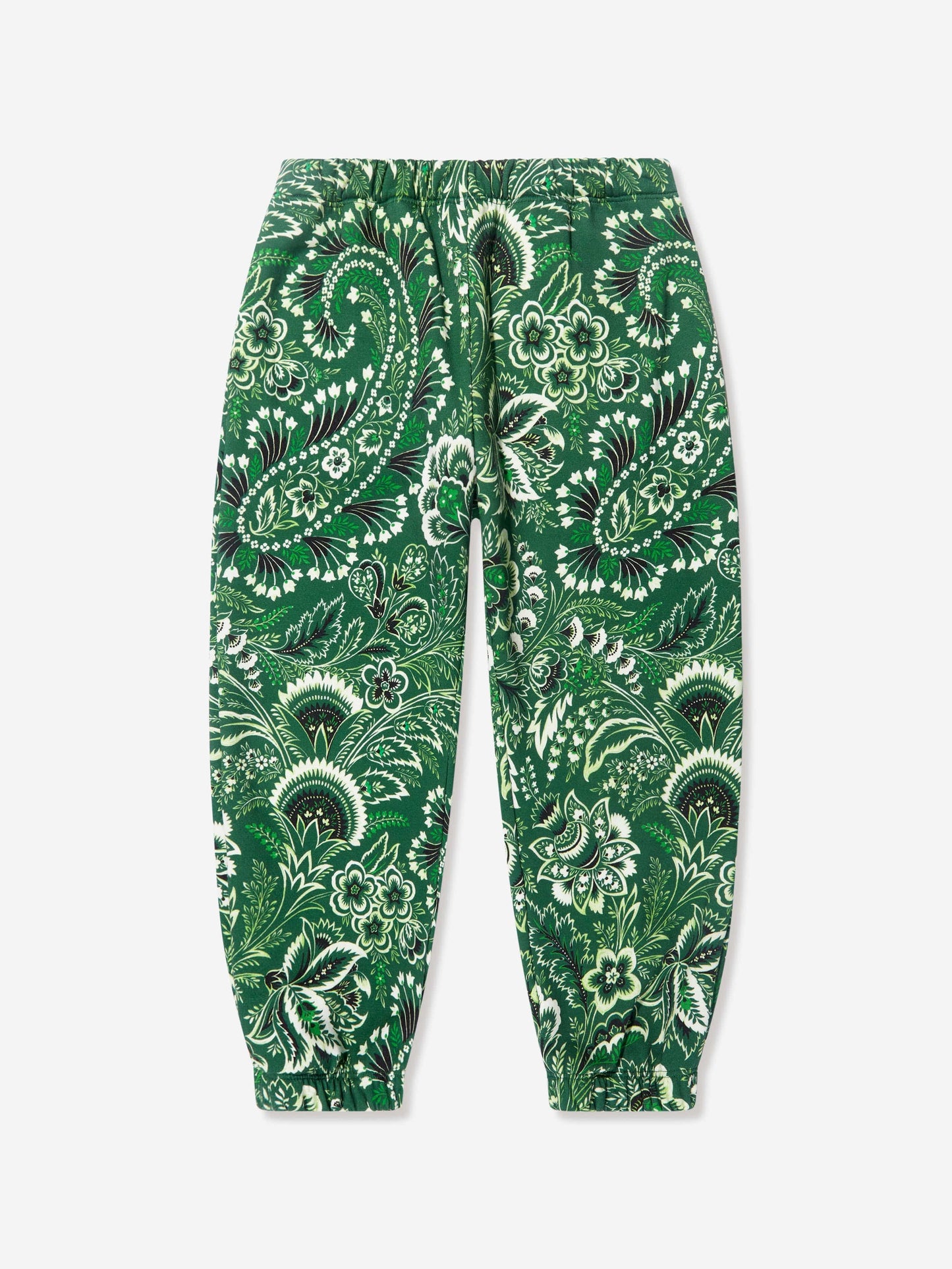 Etro Boys 绿色花卉佩斯利慢跑裤