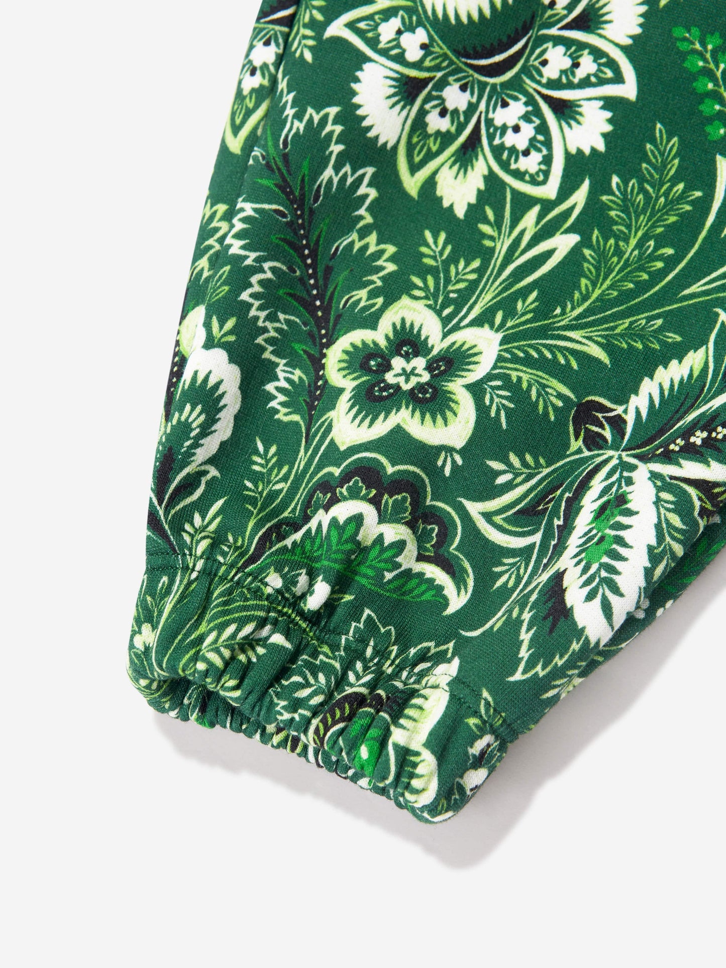 Etro Boys 绿色花卉佩斯利慢跑裤