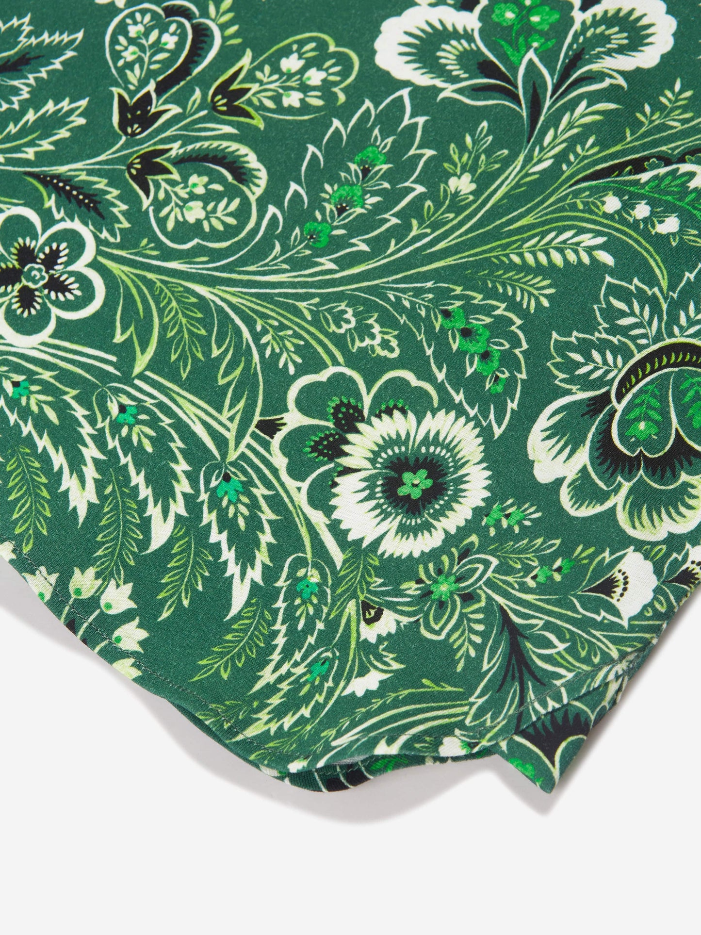 Etro 男童绿色花卉佩斯利 Polo 衫