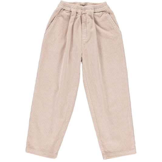 女童米色棉长裤