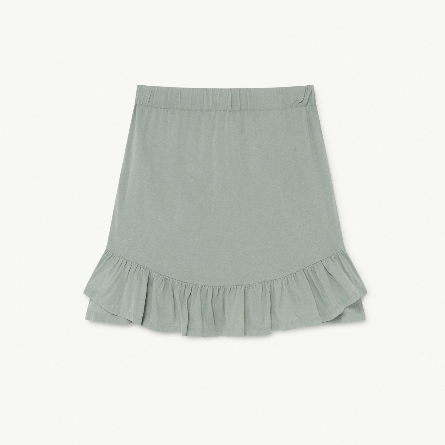 女童绿色Logo棉短裙