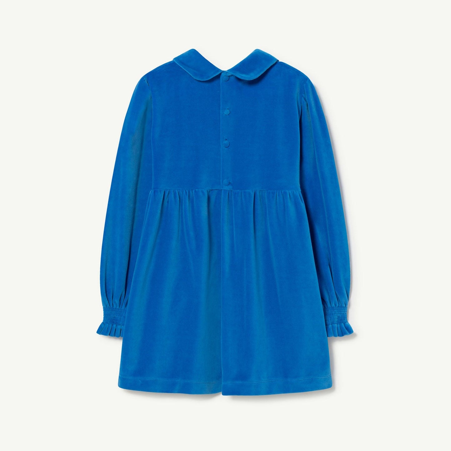 女童蓝色Logo丝绒连衣裙