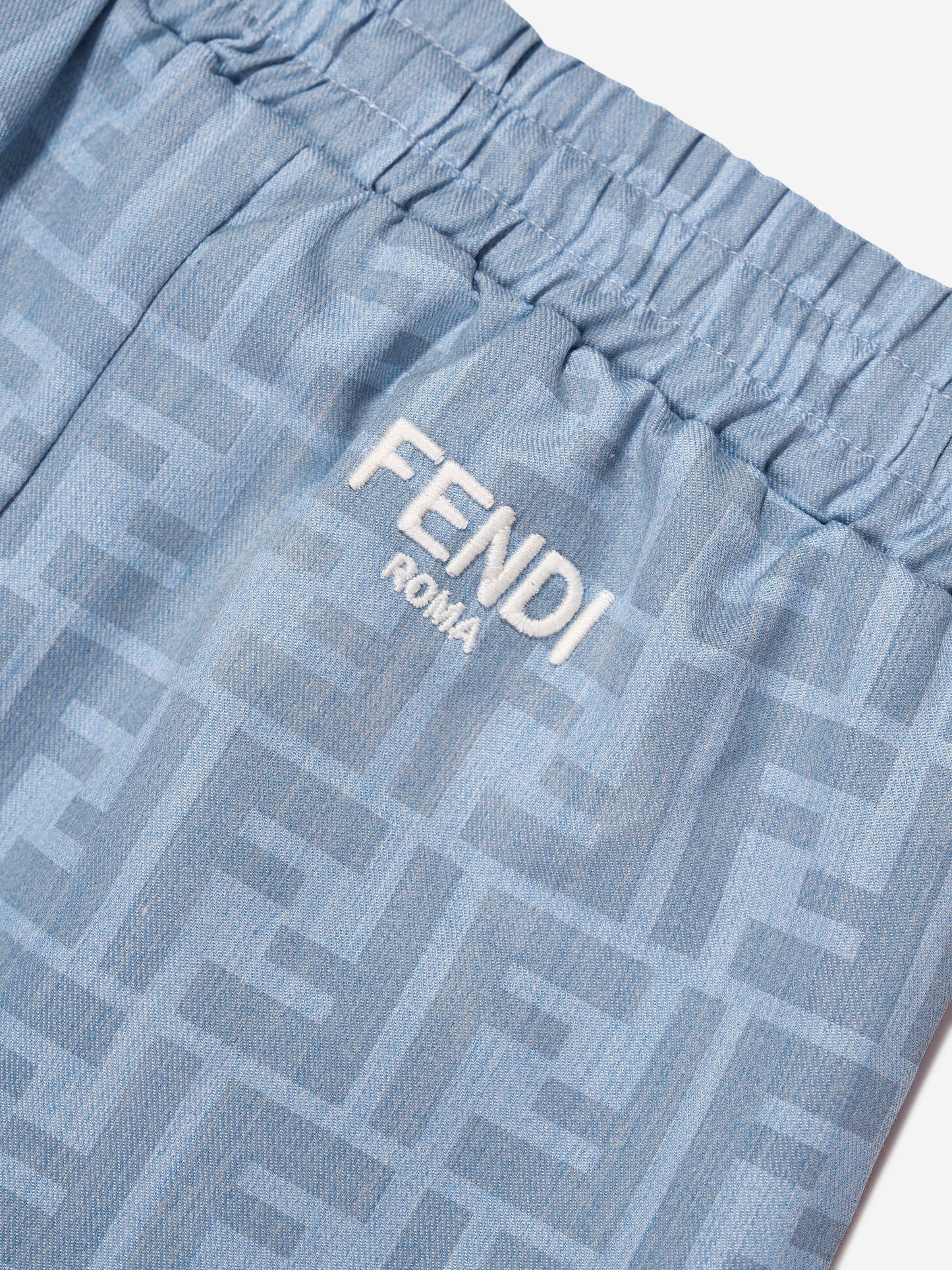 男婴蓝色 Chambray FF Logo 长裤