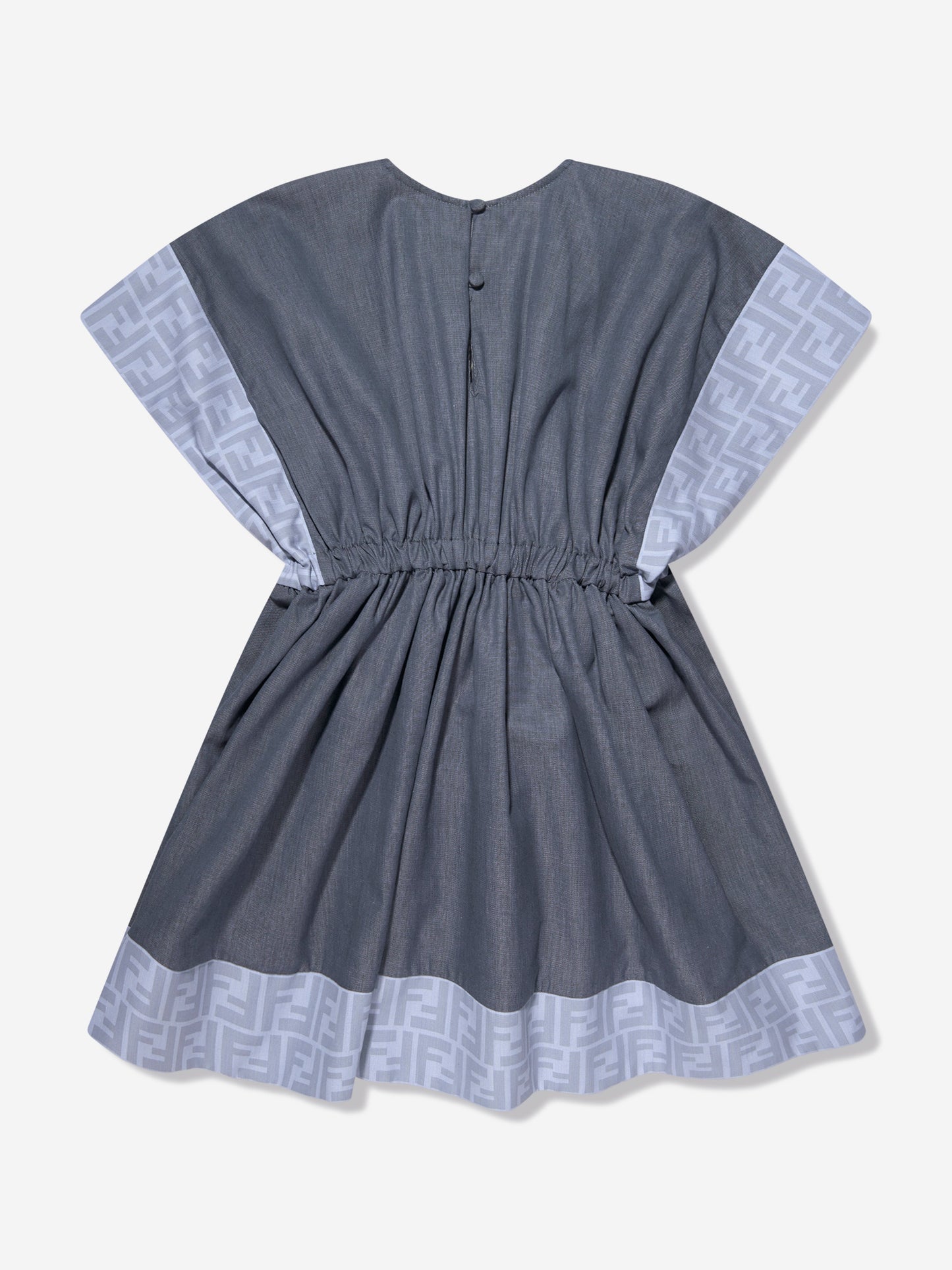 女童蓝色 Chambray FF Logo 连衣裙
