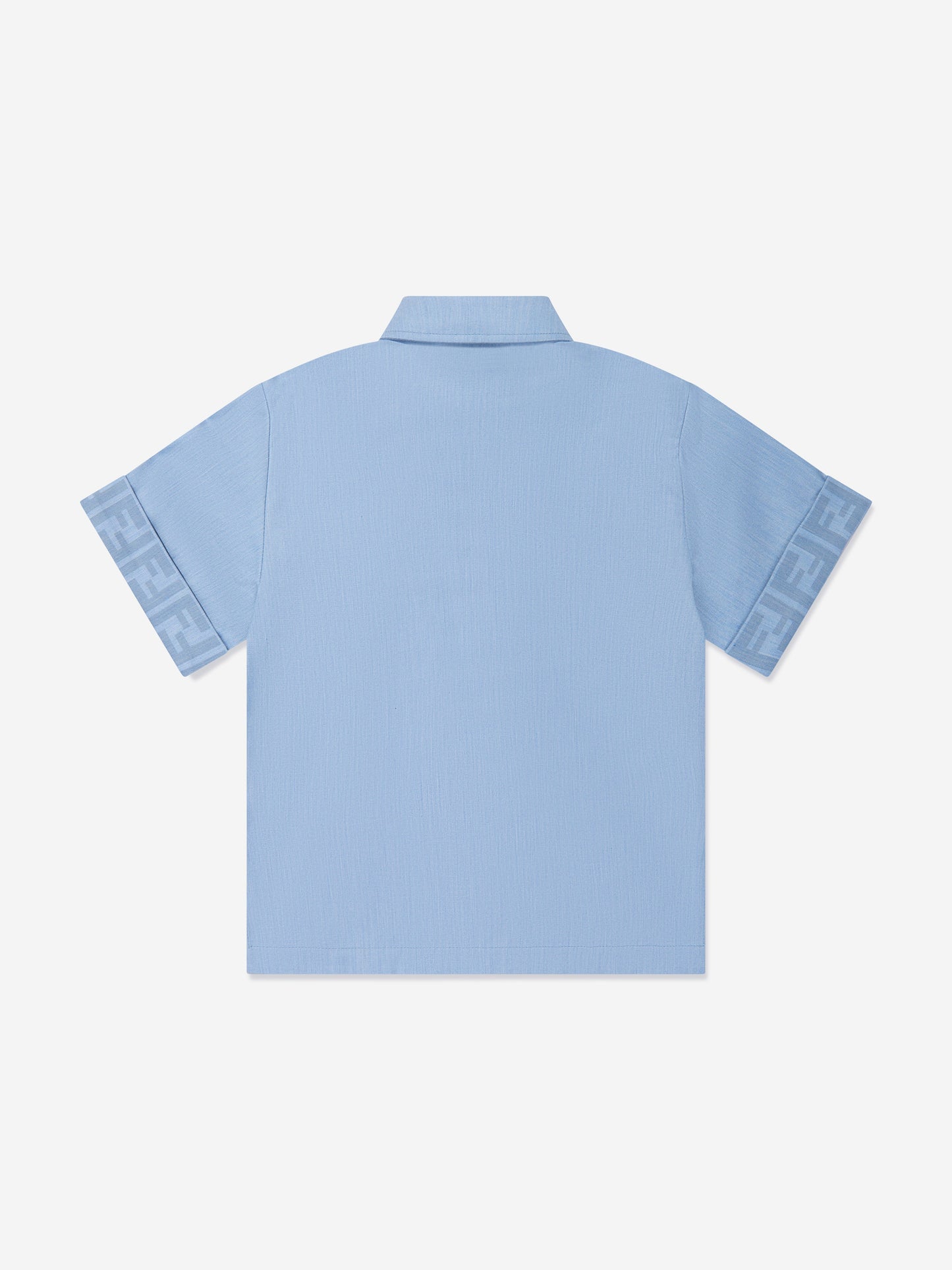 男童蓝色 Chambray FF Logo 衬衫