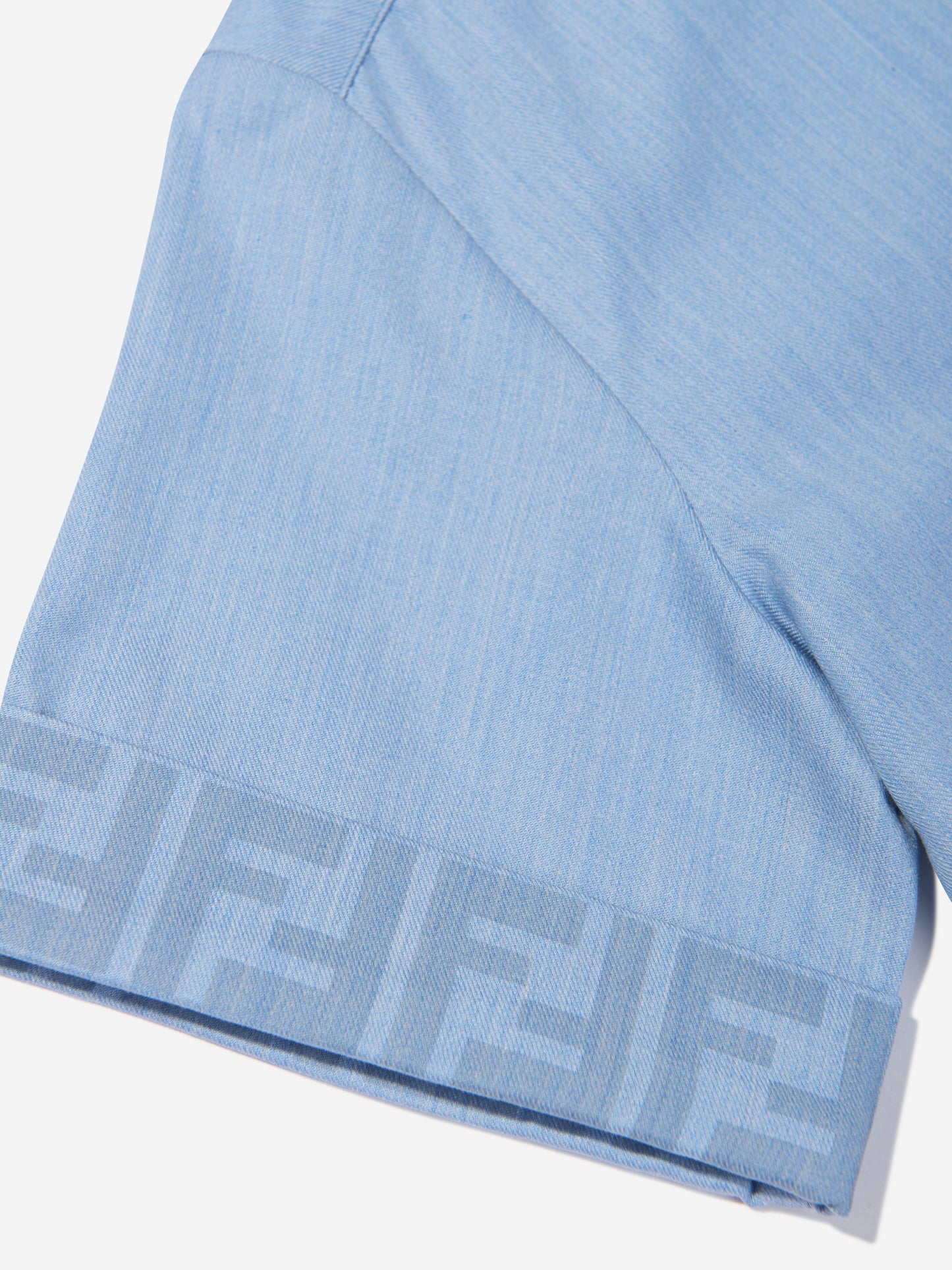 男童蓝色 Chambray FF Logo 衬衫