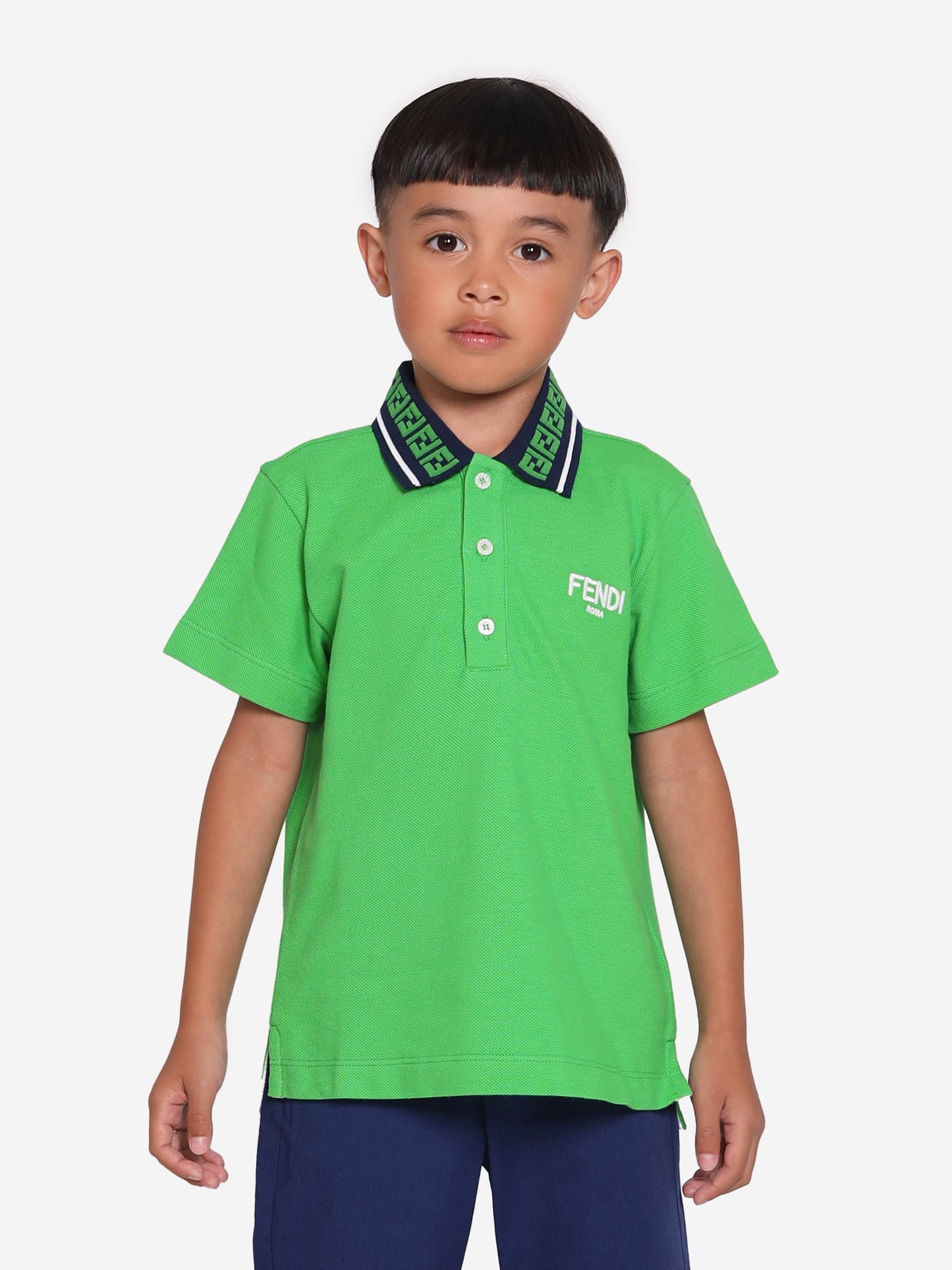 男童绿色徽标 Polo 衫