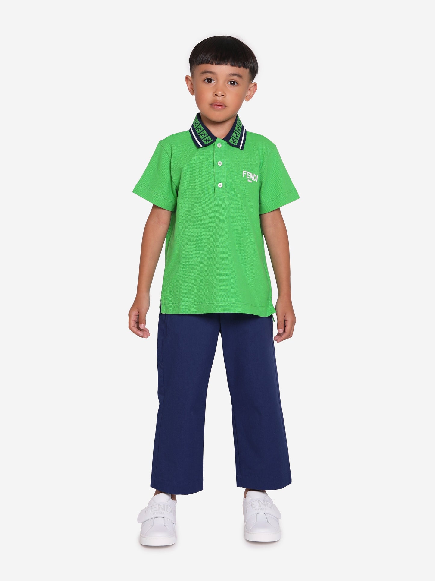男童绿色徽标 Polo 衫