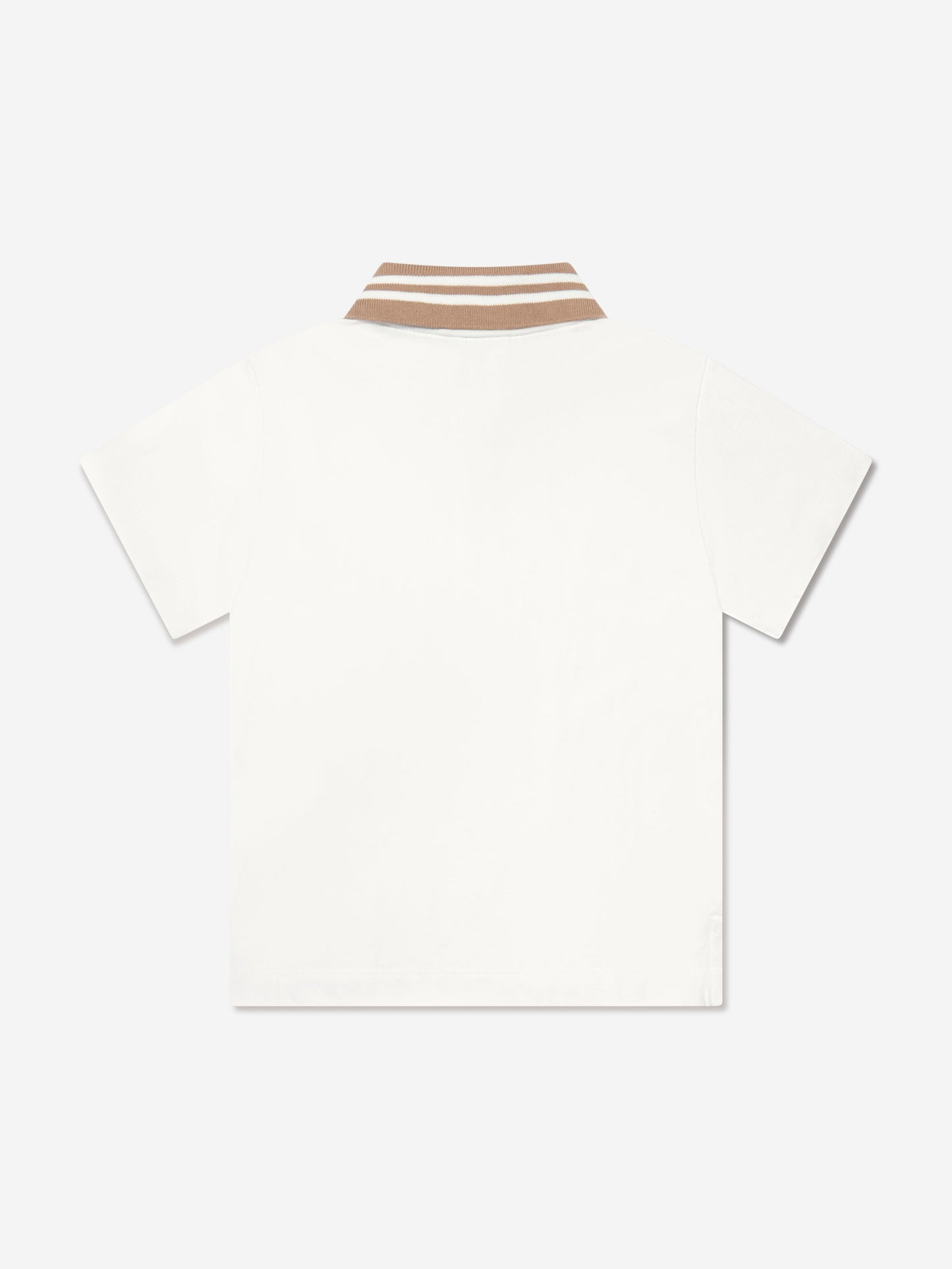 男童白色徽标 Polo 衫
