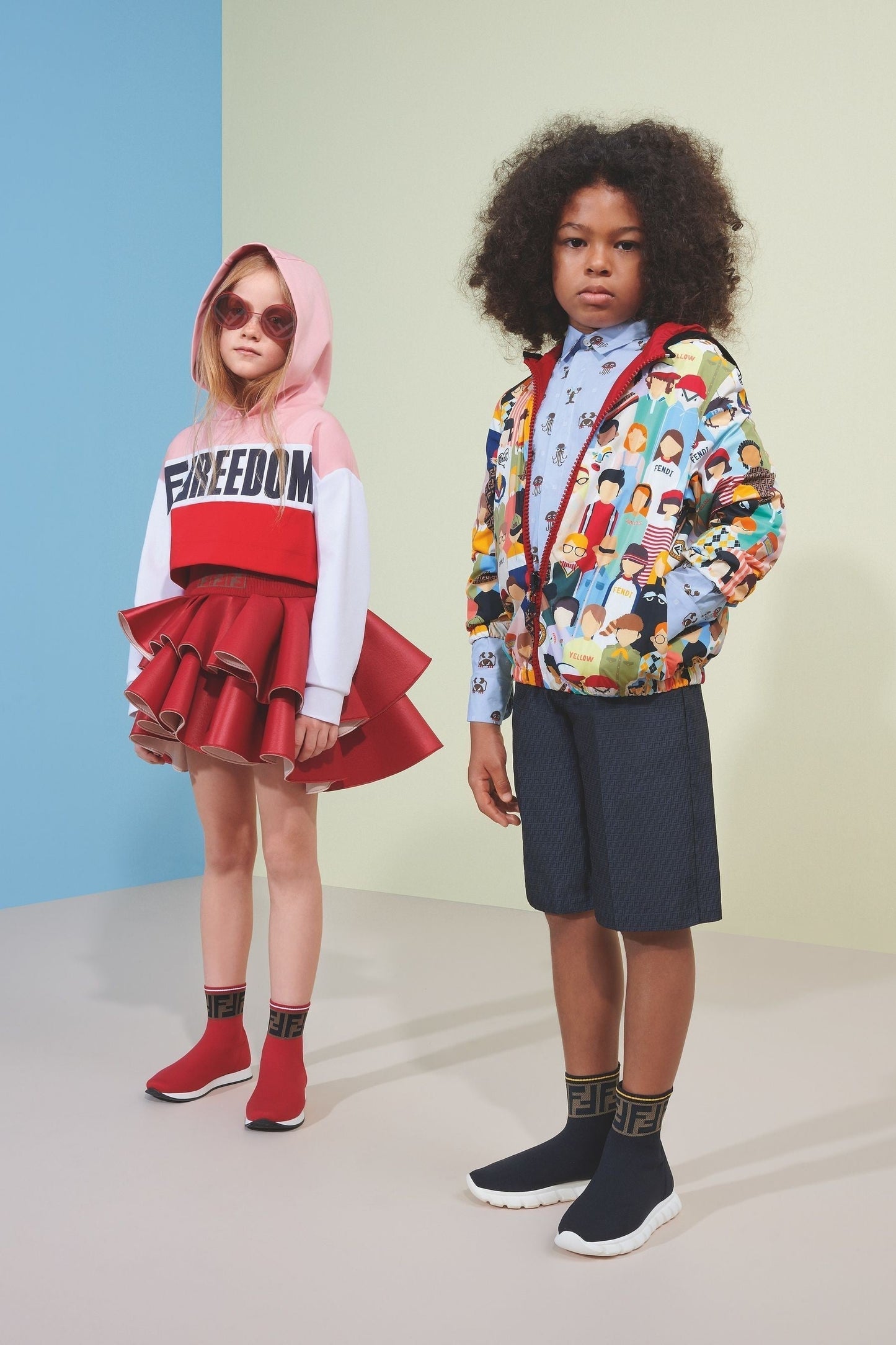 Fendi Kids Speed Trainers - 黑色 Speed Trainers