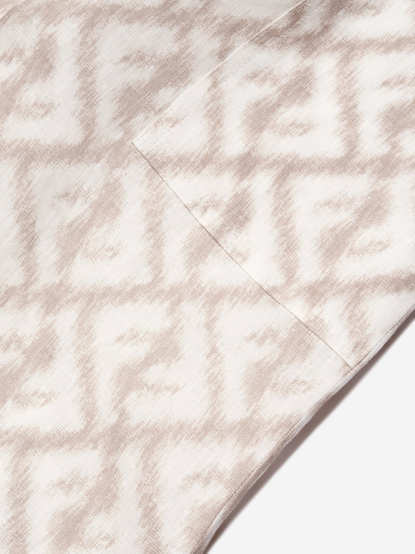 男童象牙色 FF 徽标亚麻短裤