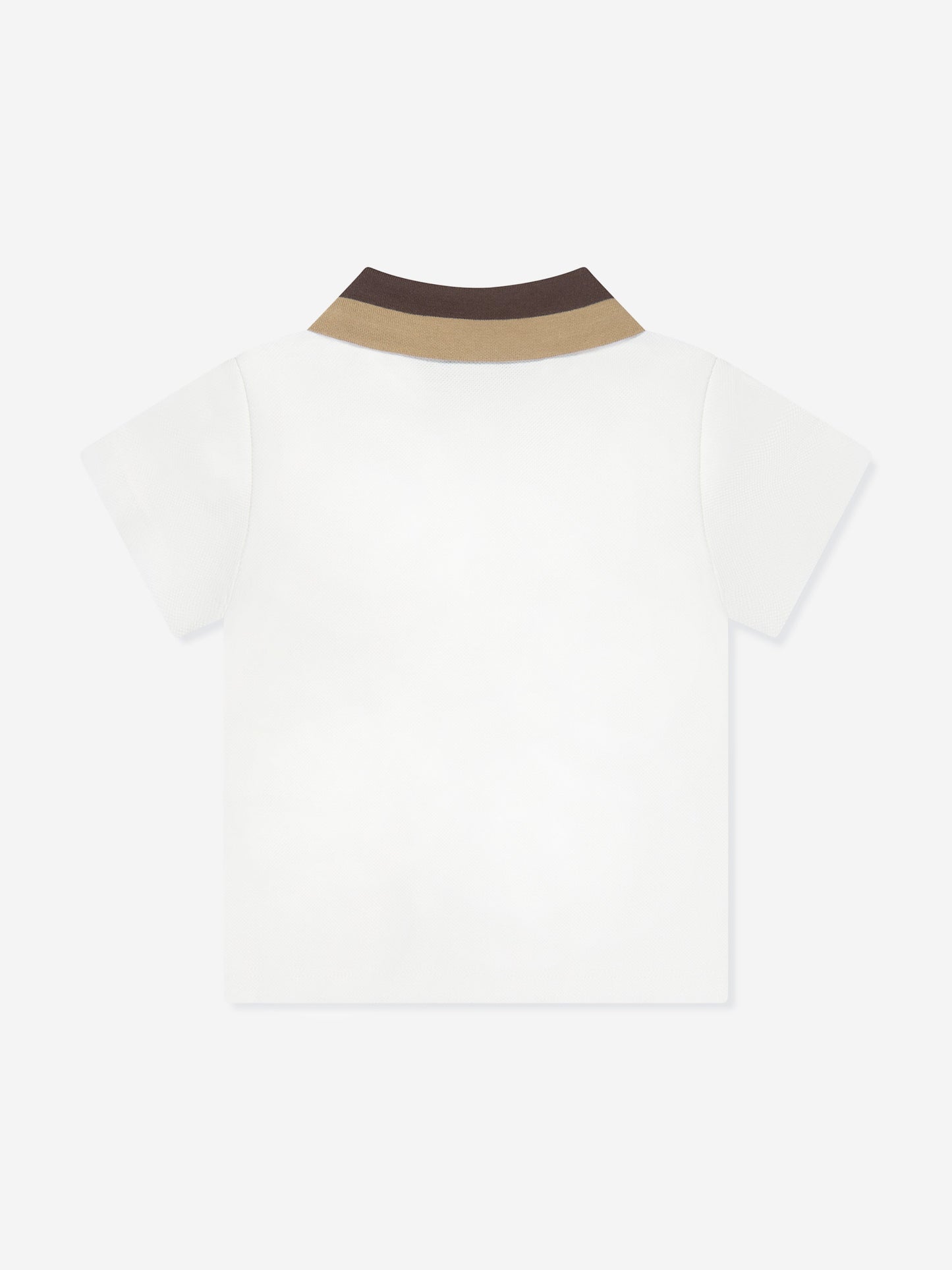 Fendi 男童白色徽标领 Polo 衫