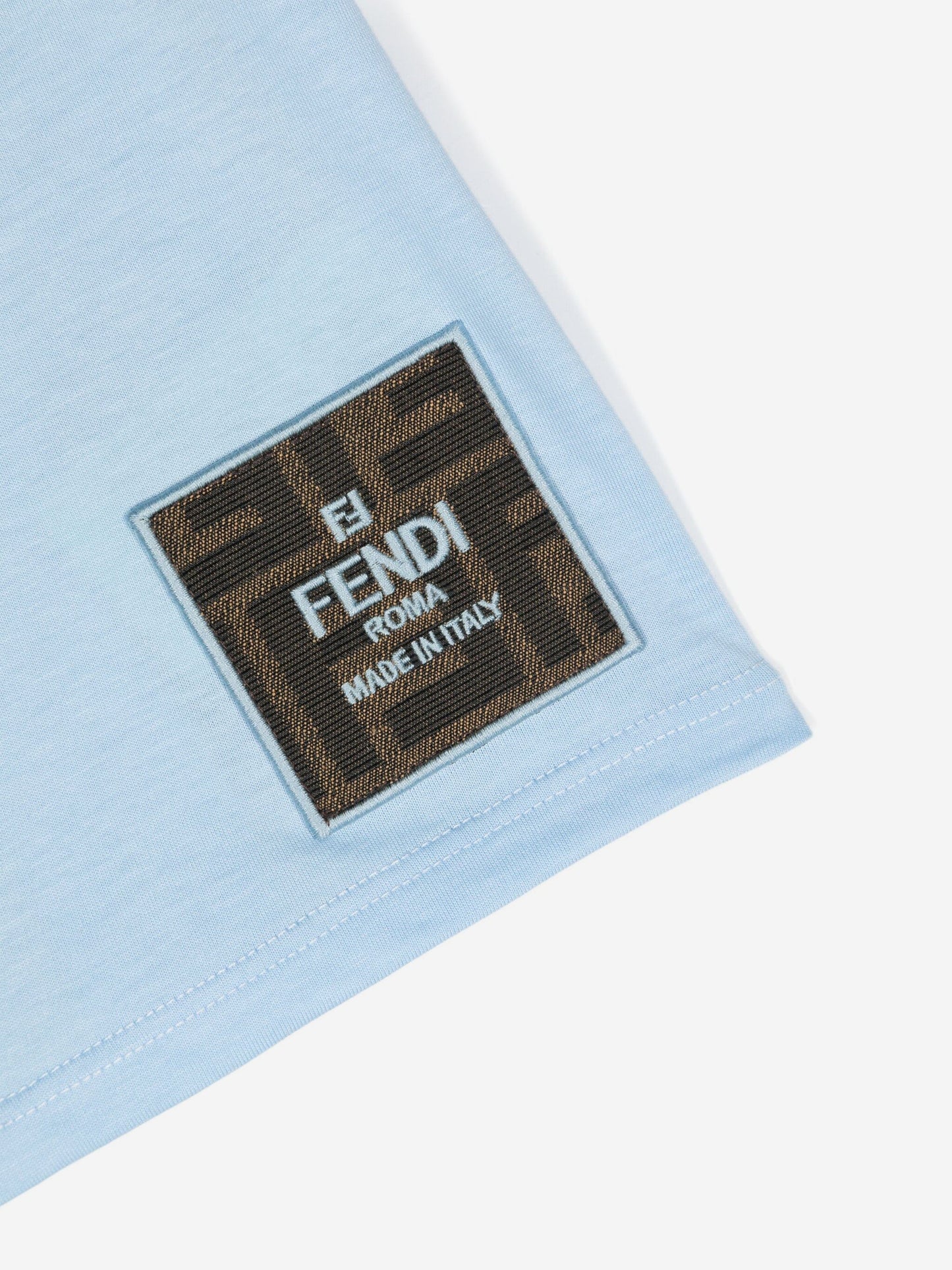 Fendi Baby FF Logo T恤(蓝色)