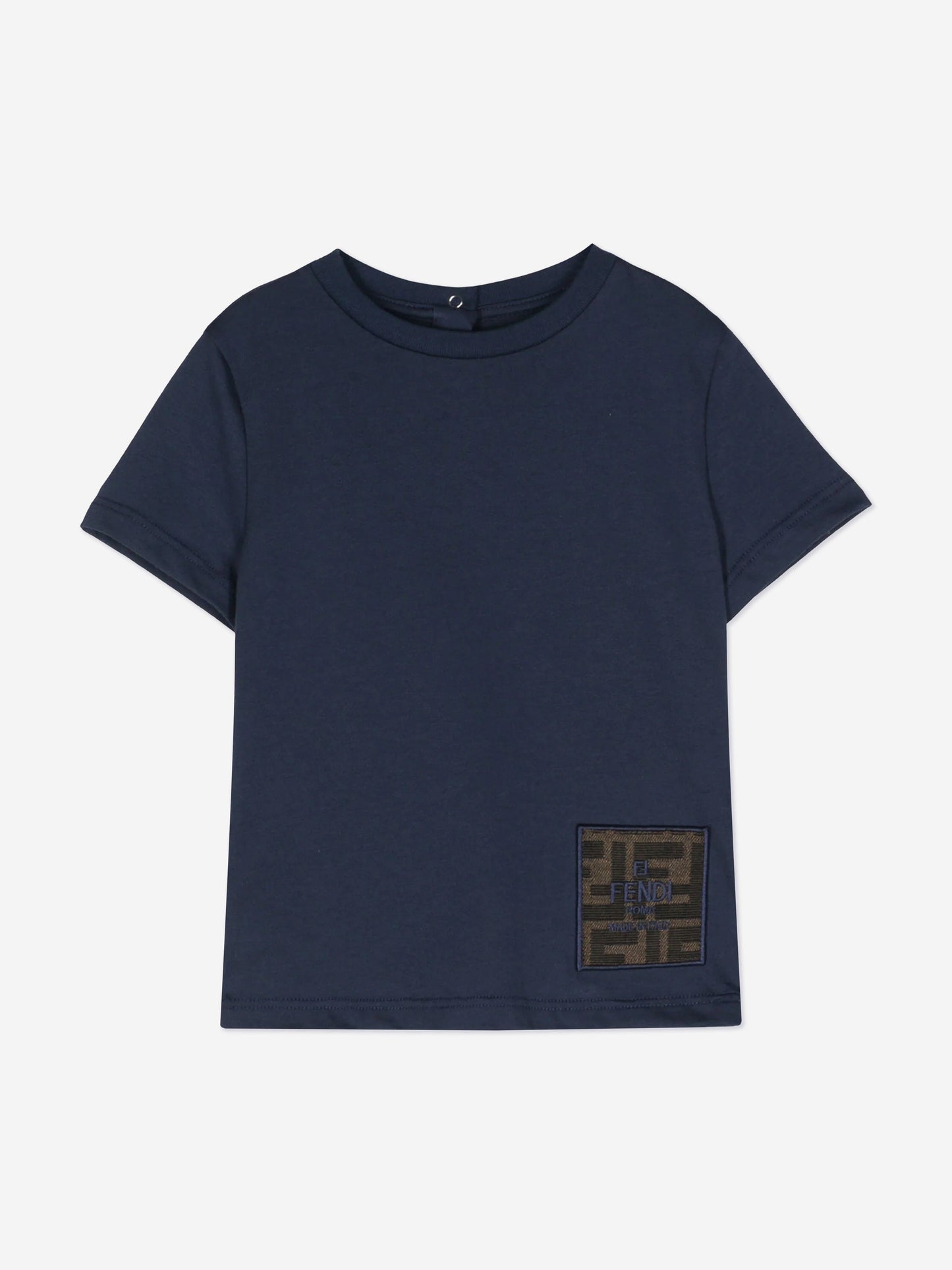 Fendi Baby FF Logo T恤(海军蓝)
