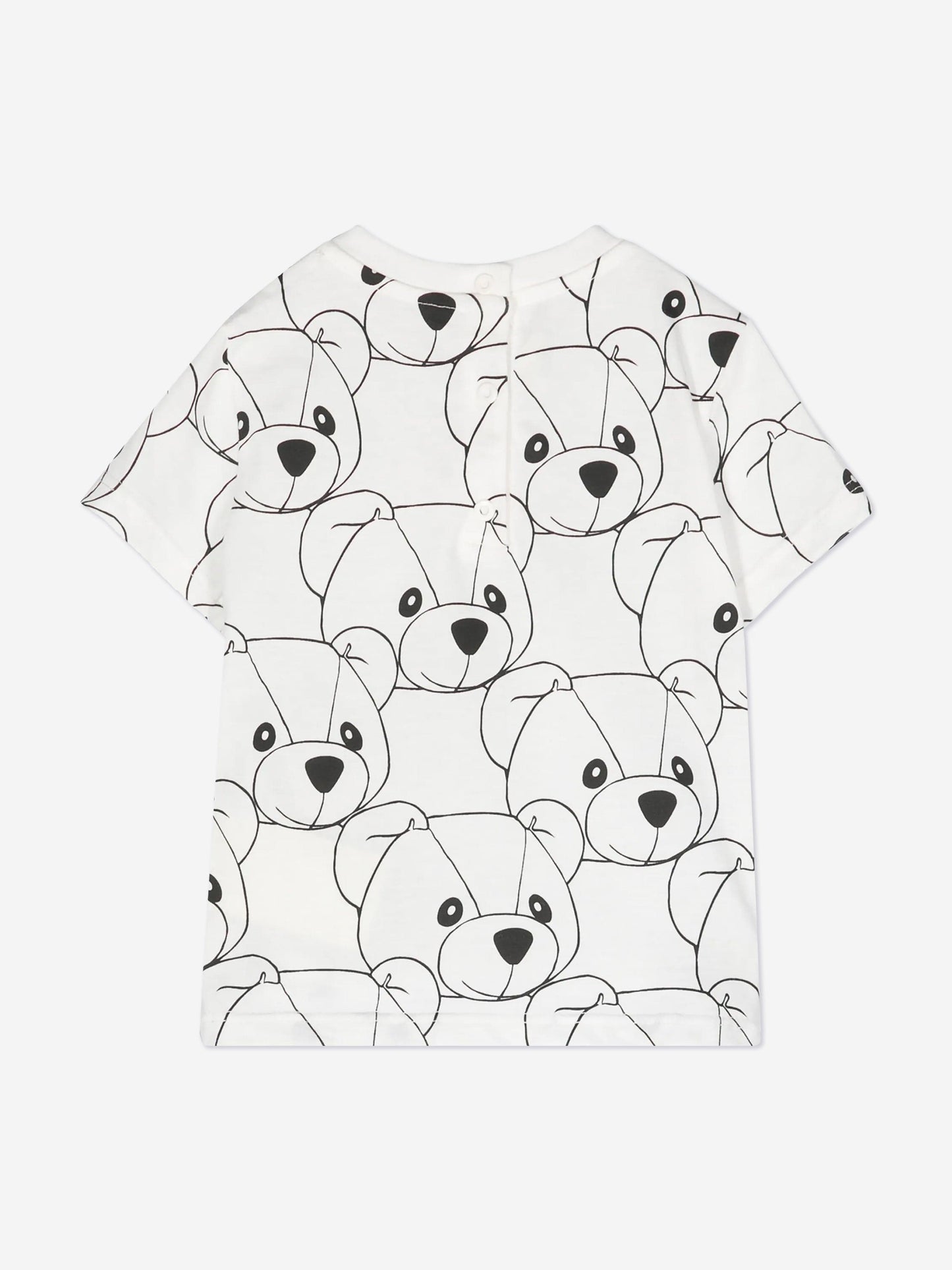 Fendi Baby FF Logo 泰迪熊 T 恤(白色)