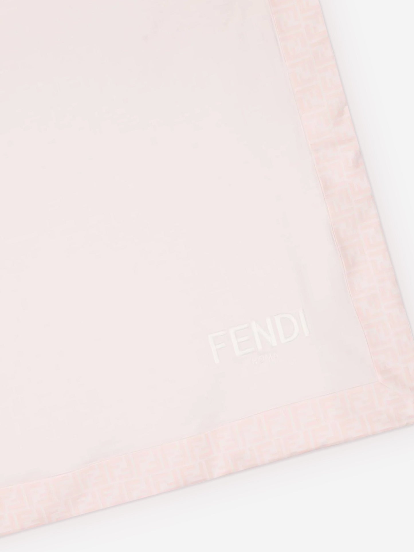 Fendi 女婴粉色徽标毛毯