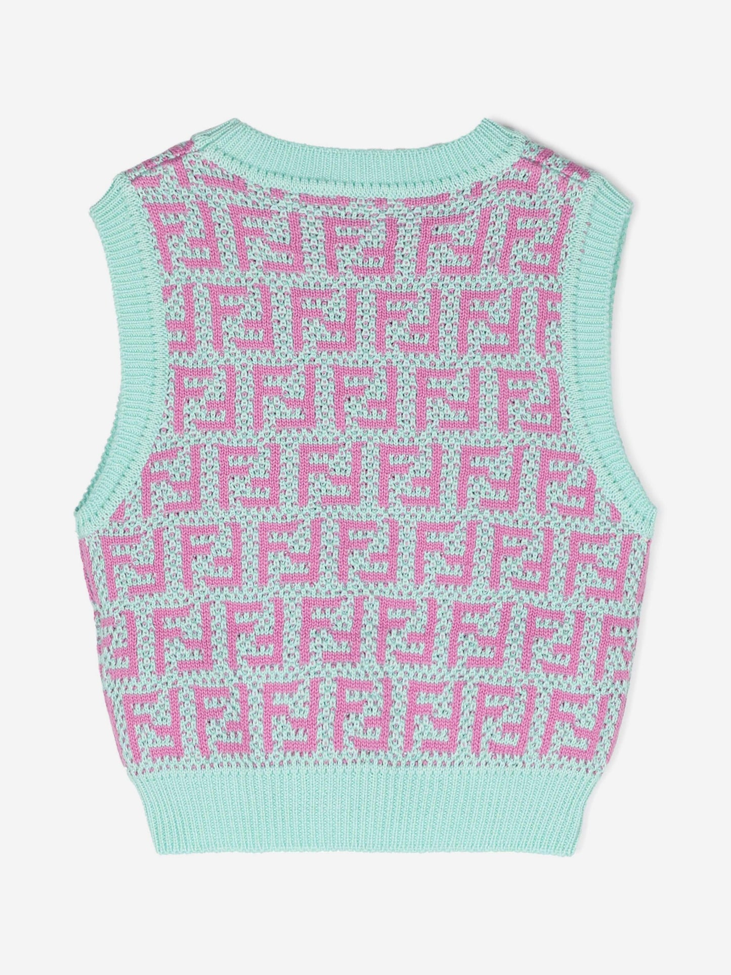 Fendi 女童钩针编织毛衣背心(多色)
