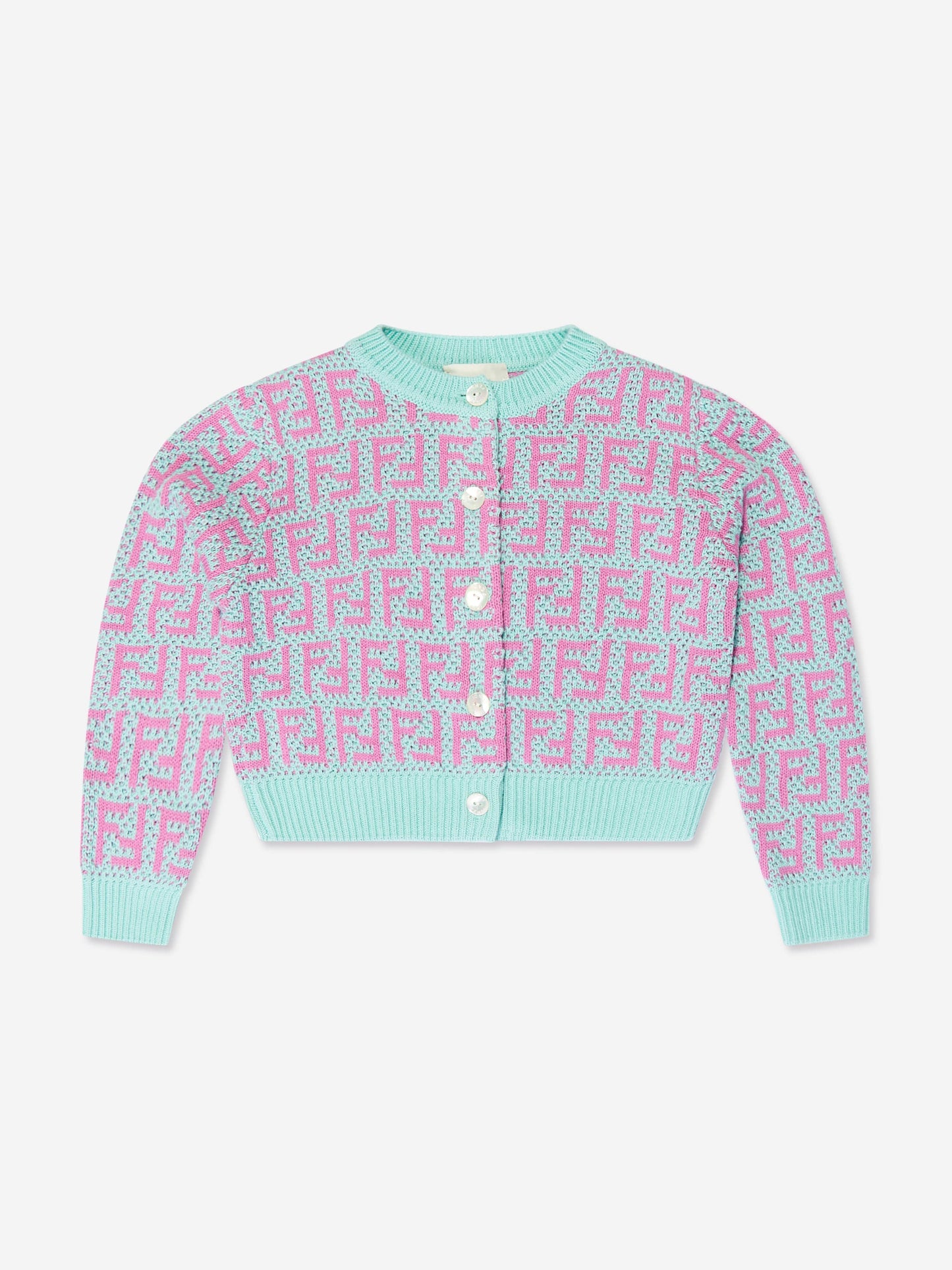 Fendi 女童钩针针织开衫(多色)