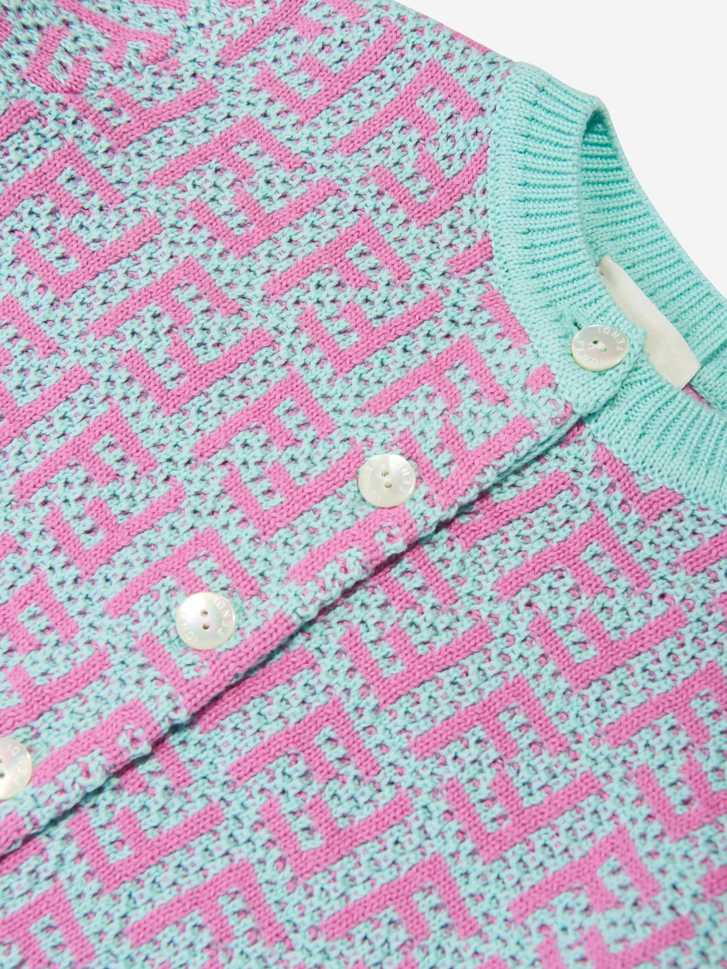Fendi 女童钩针针织开衫(多色)