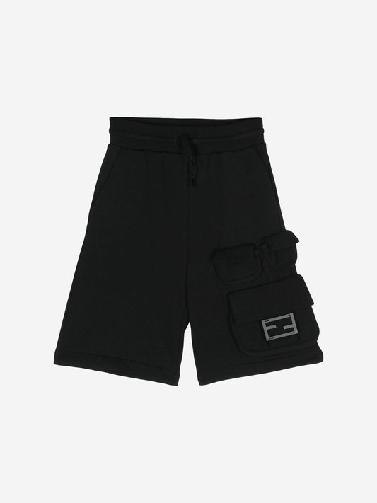 Fendi Boys FF 工装短裤(黑色)