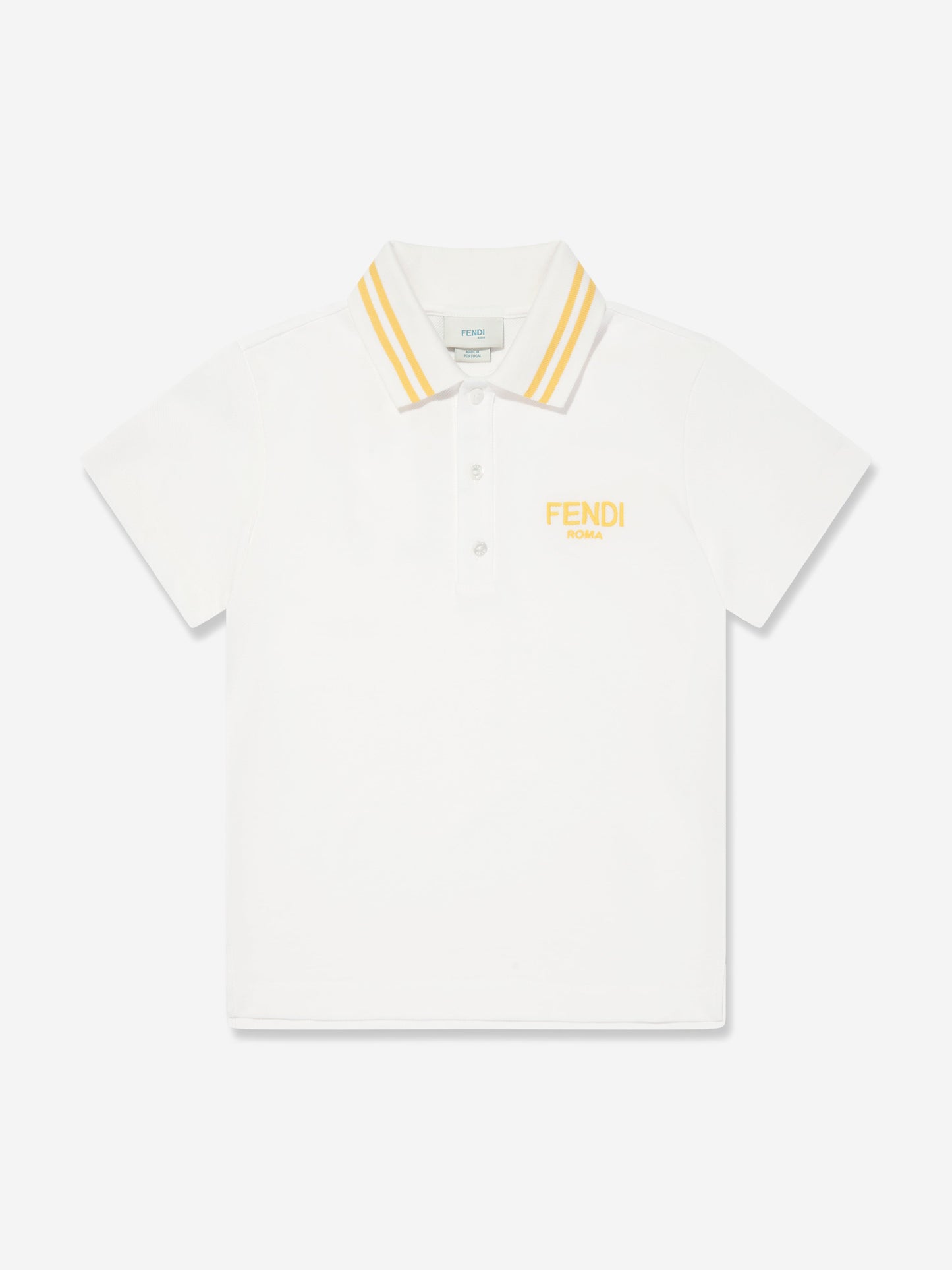 男童白色徽标 Polo 衫