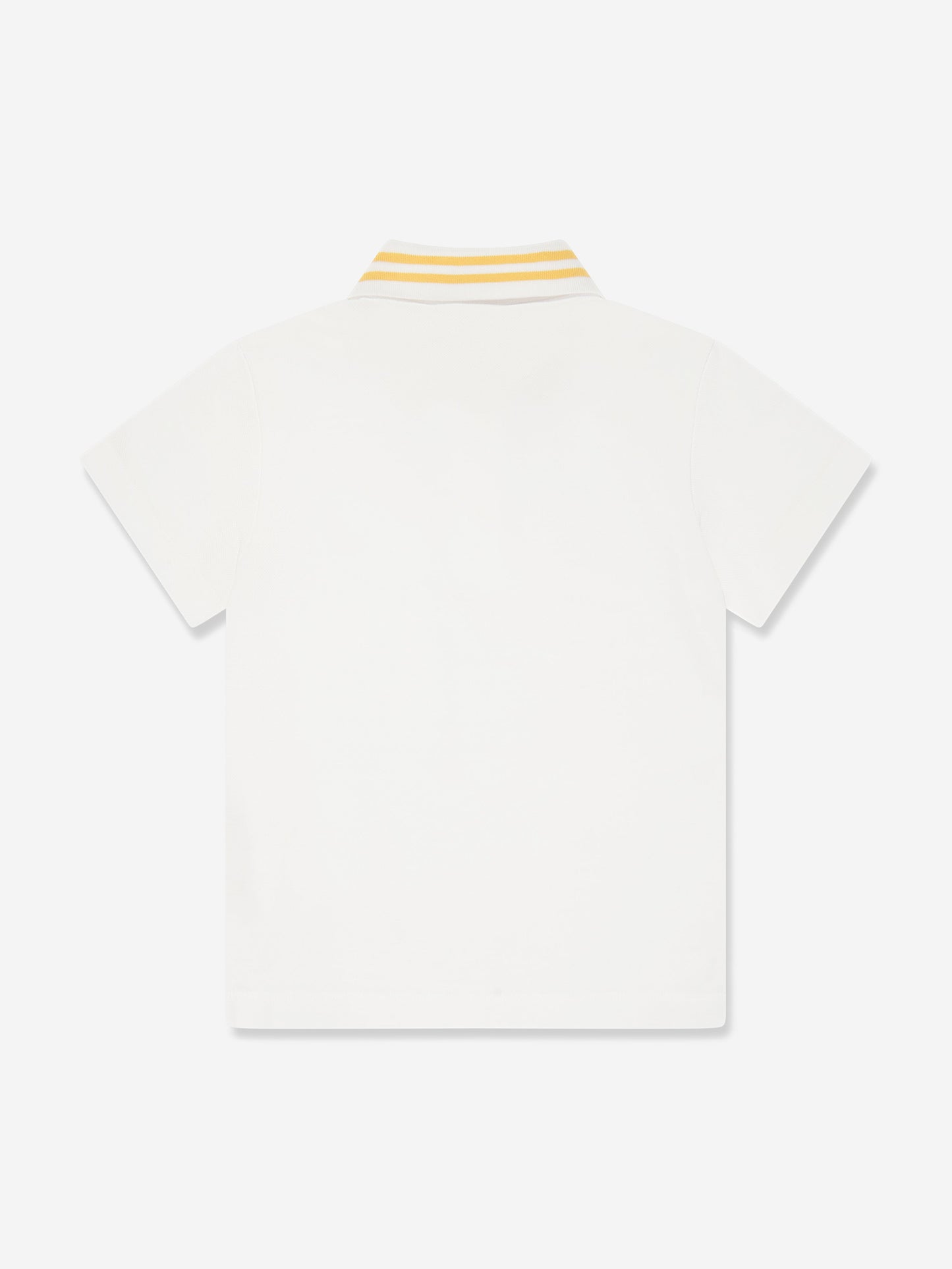 男童白色徽标 Polo 衫