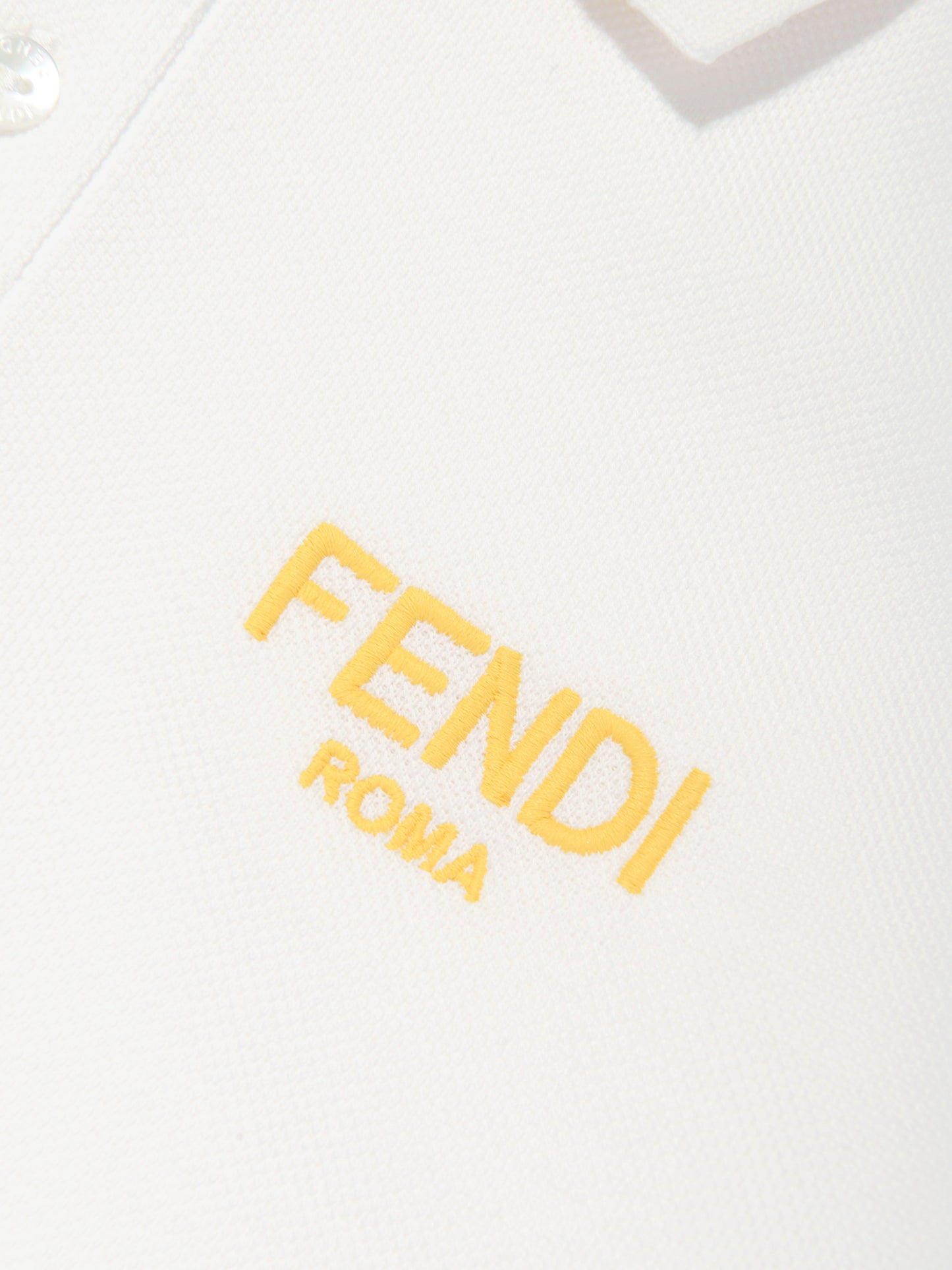 男童白色徽标 Polo 衫