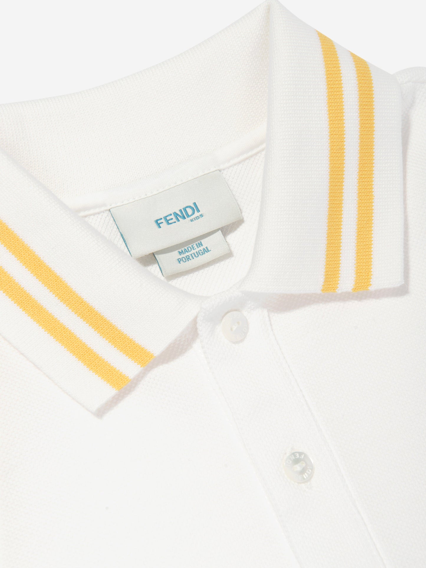 男童白色徽标 Polo 衫