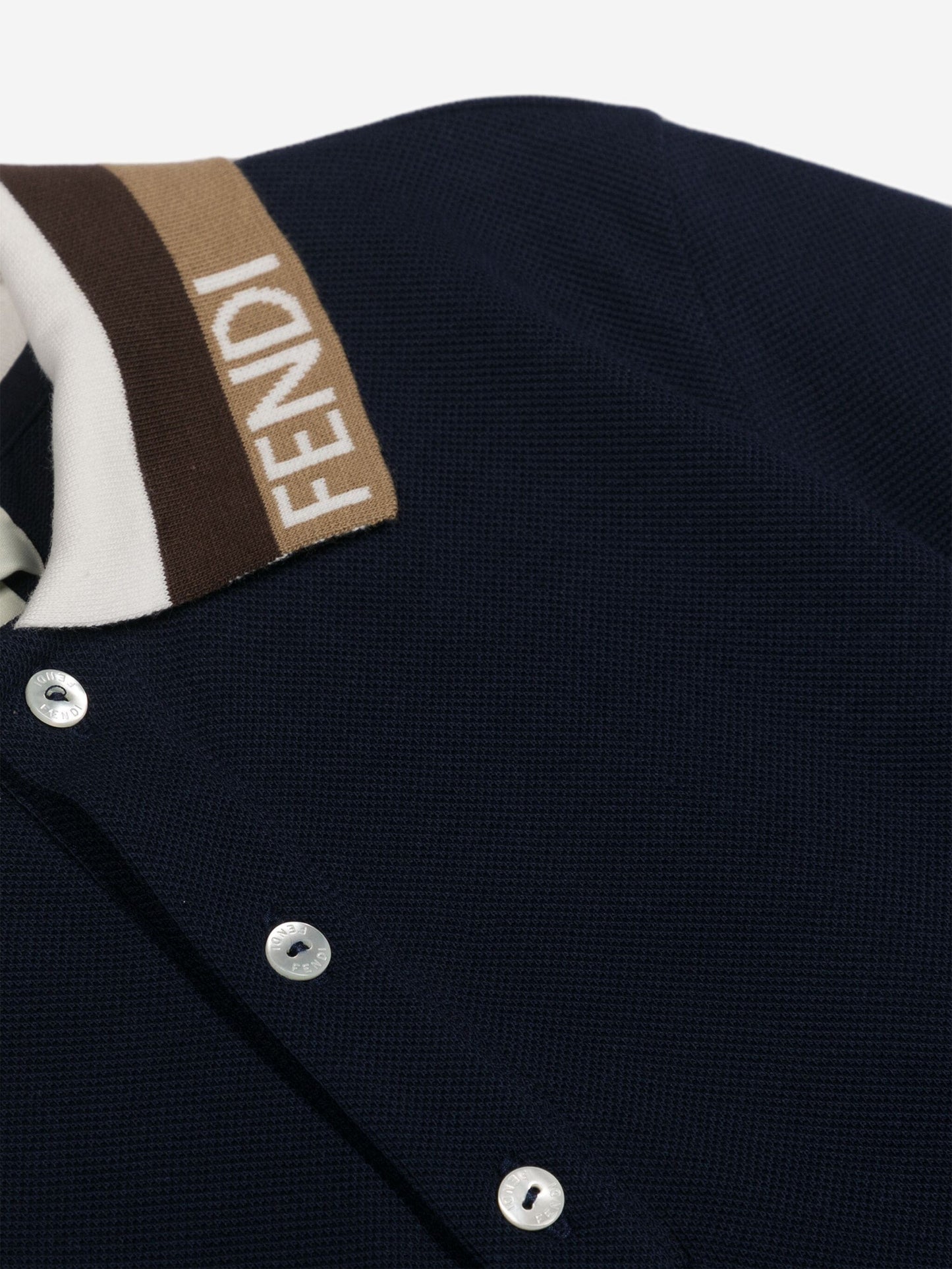 Fendi Boys FF Logo 海军蓝 Polo 衫