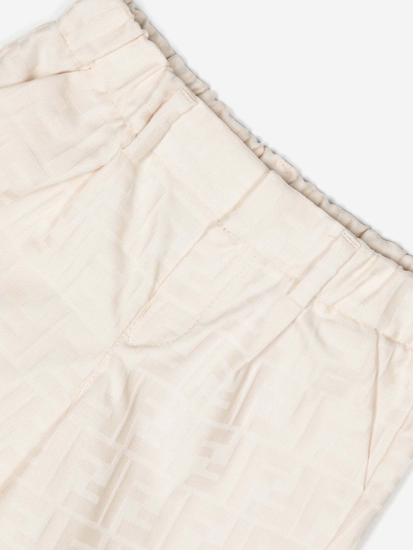 Fendi 男童 FFJacquard 短裤(米色)