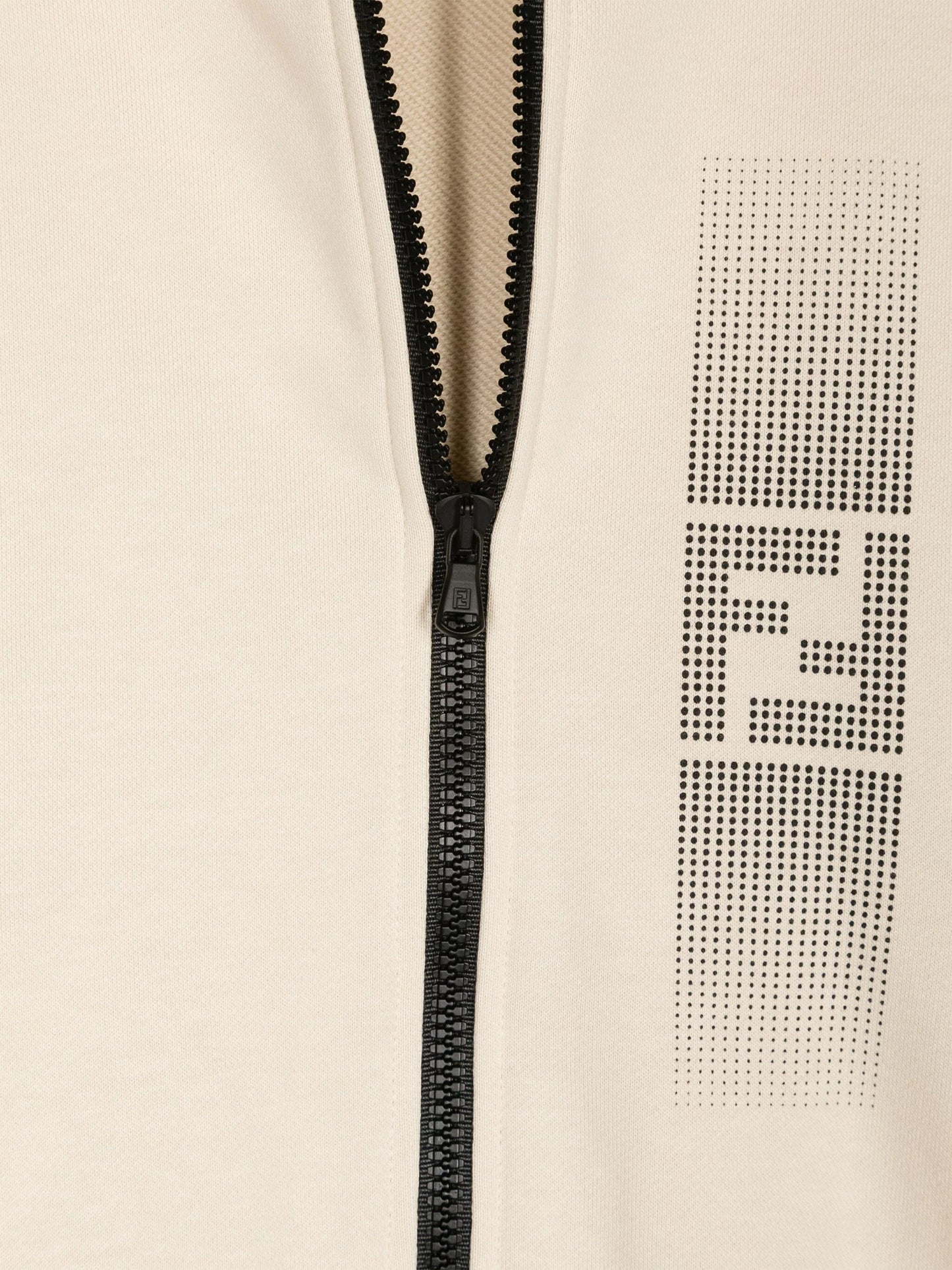 Fendi Boys 徽标拉链上衣(米色)