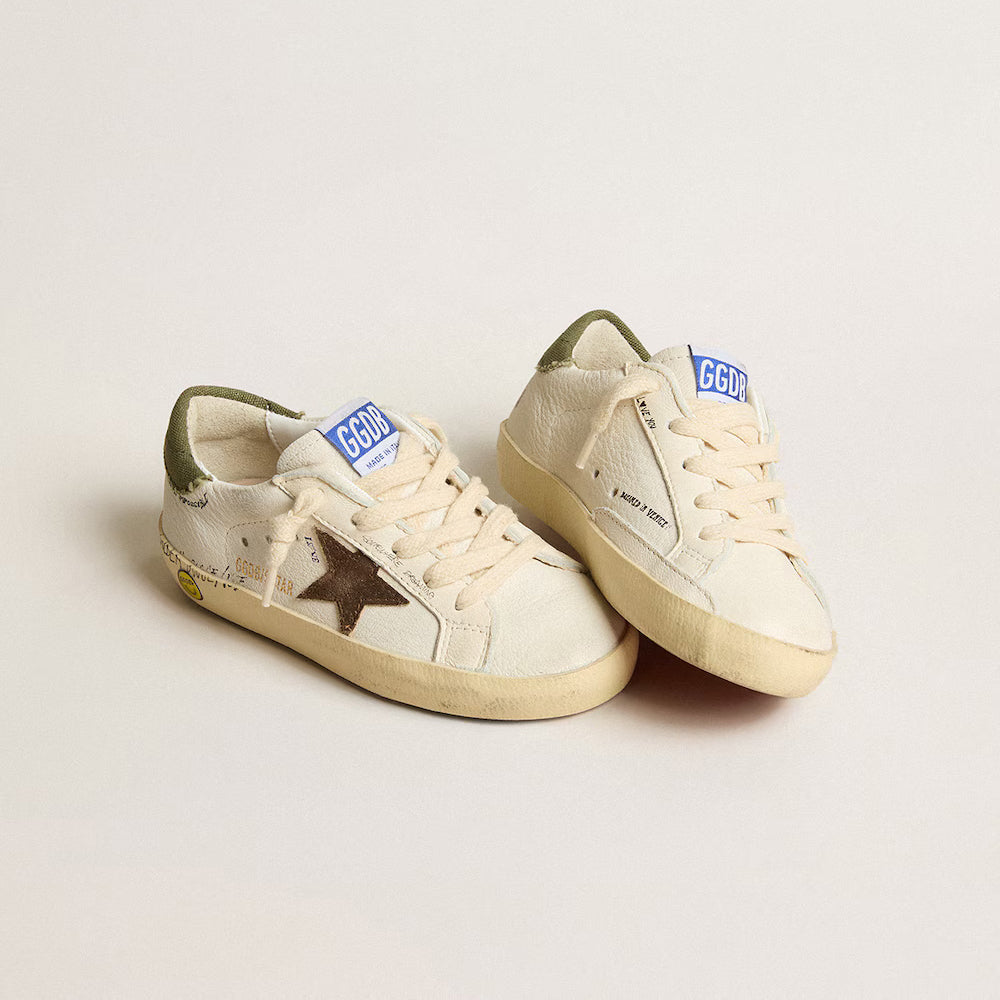 儿童棕色"SUPER STAR"运动鞋