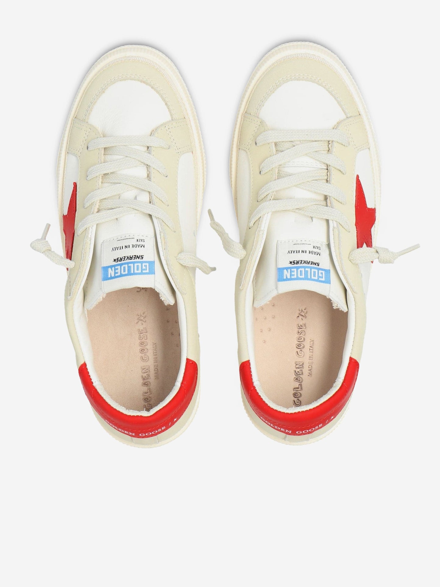 Golden Goose 女童 Star May 皮革运动鞋(白色)