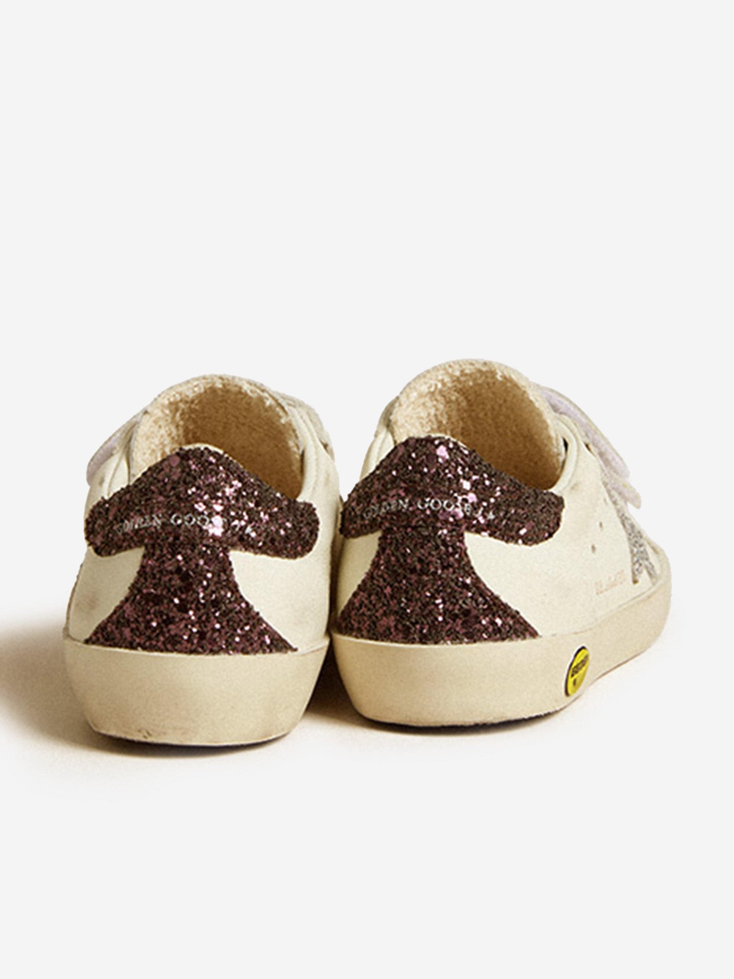 Girls Leather Old School Classic Trainers in White