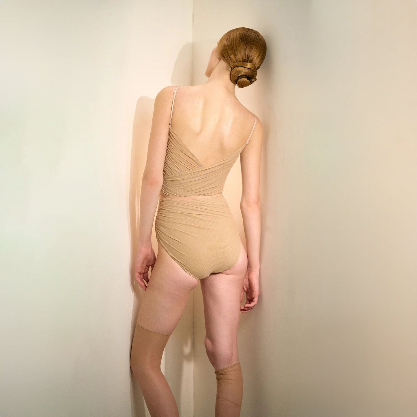 女士米色"GRÈS"芭蕾舞连体衣(253LE61VD/latte)