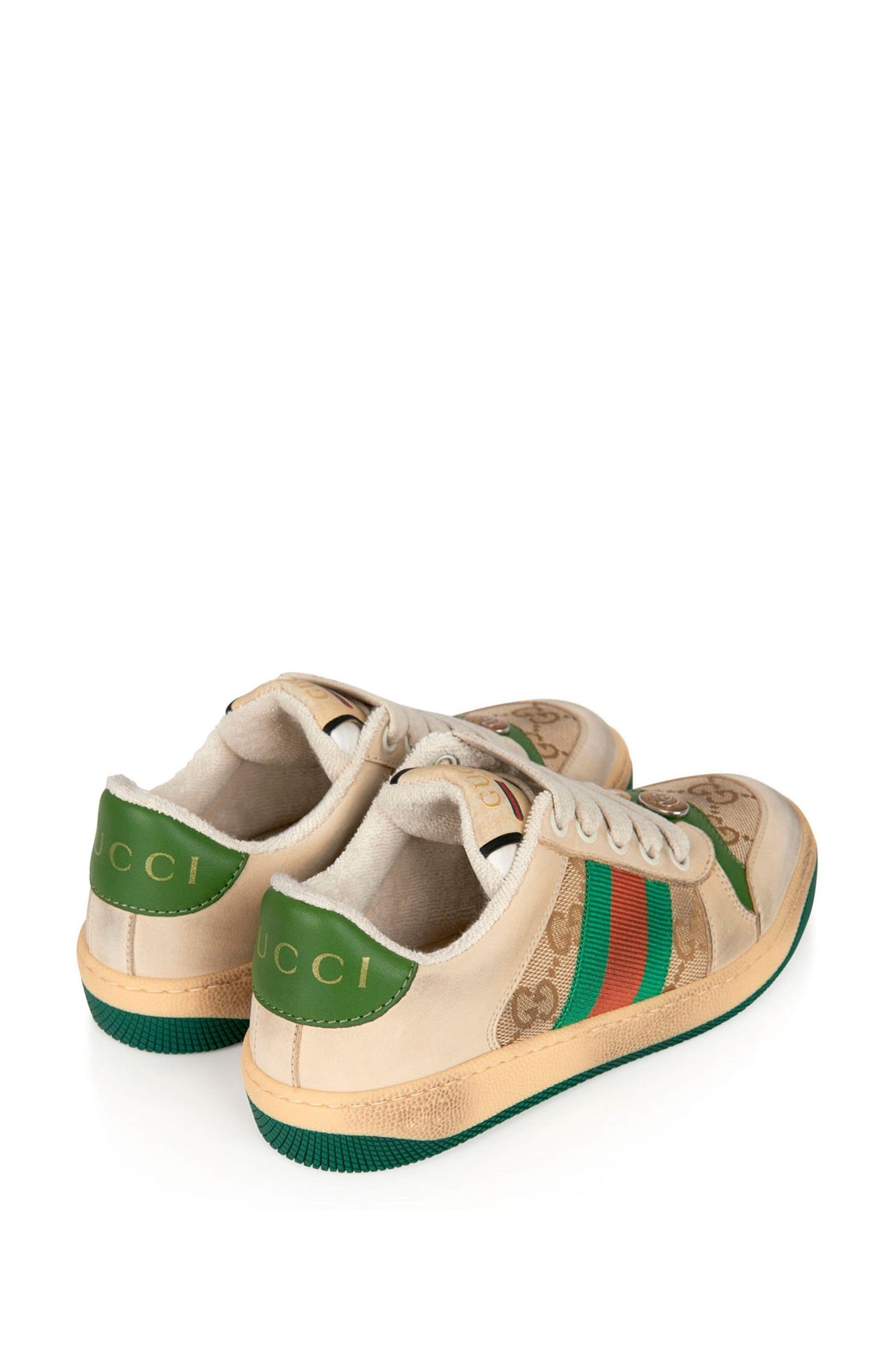 GUCCI 儿童皮革筛选运动鞋