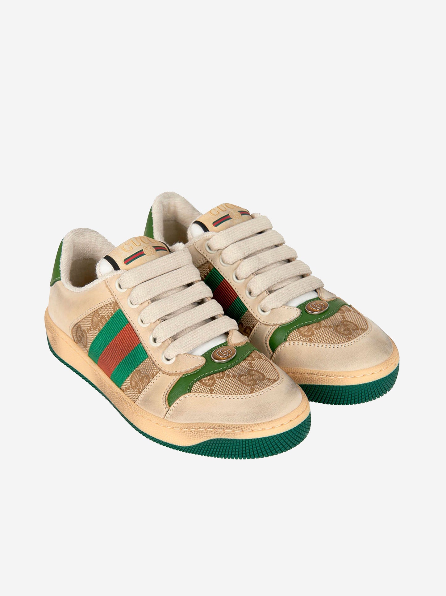 GUCCI 儿童皮革筛选运动鞋