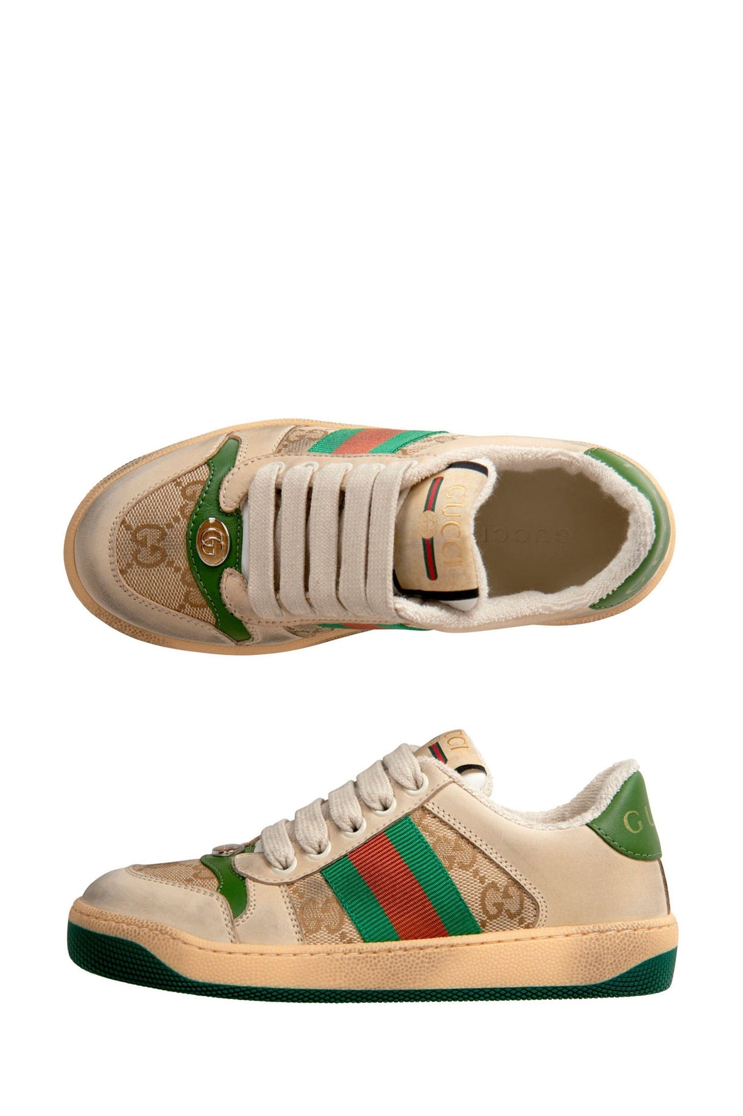 GUCCI 儿童皮革筛选运动鞋