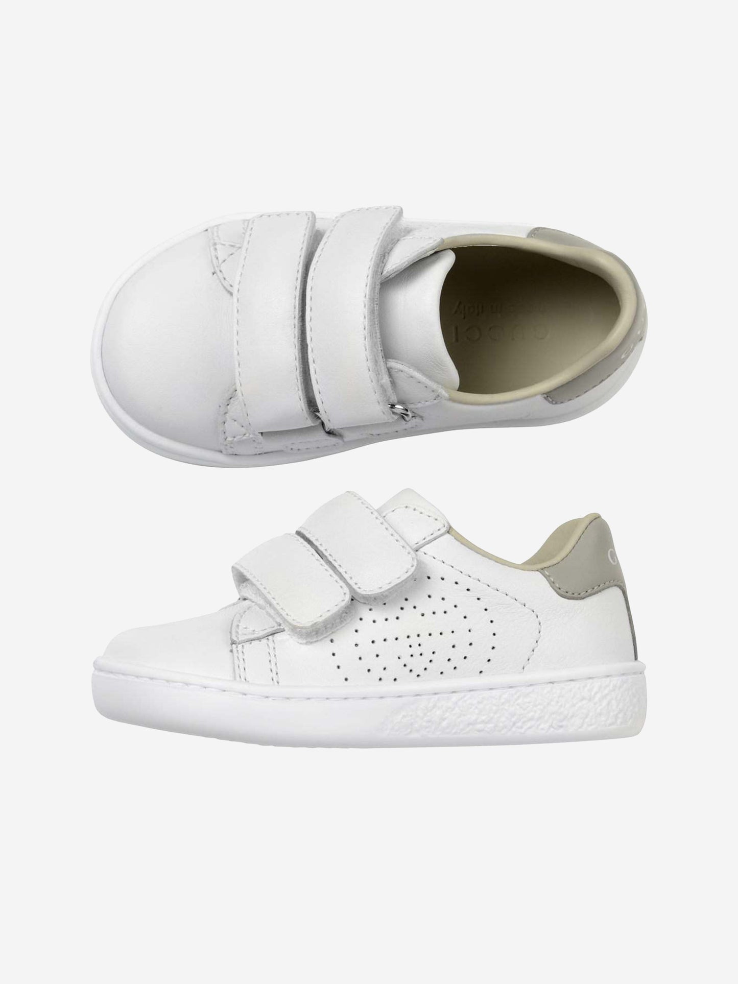 GUCCI 皮革 New Ace 魔术贴运动鞋
