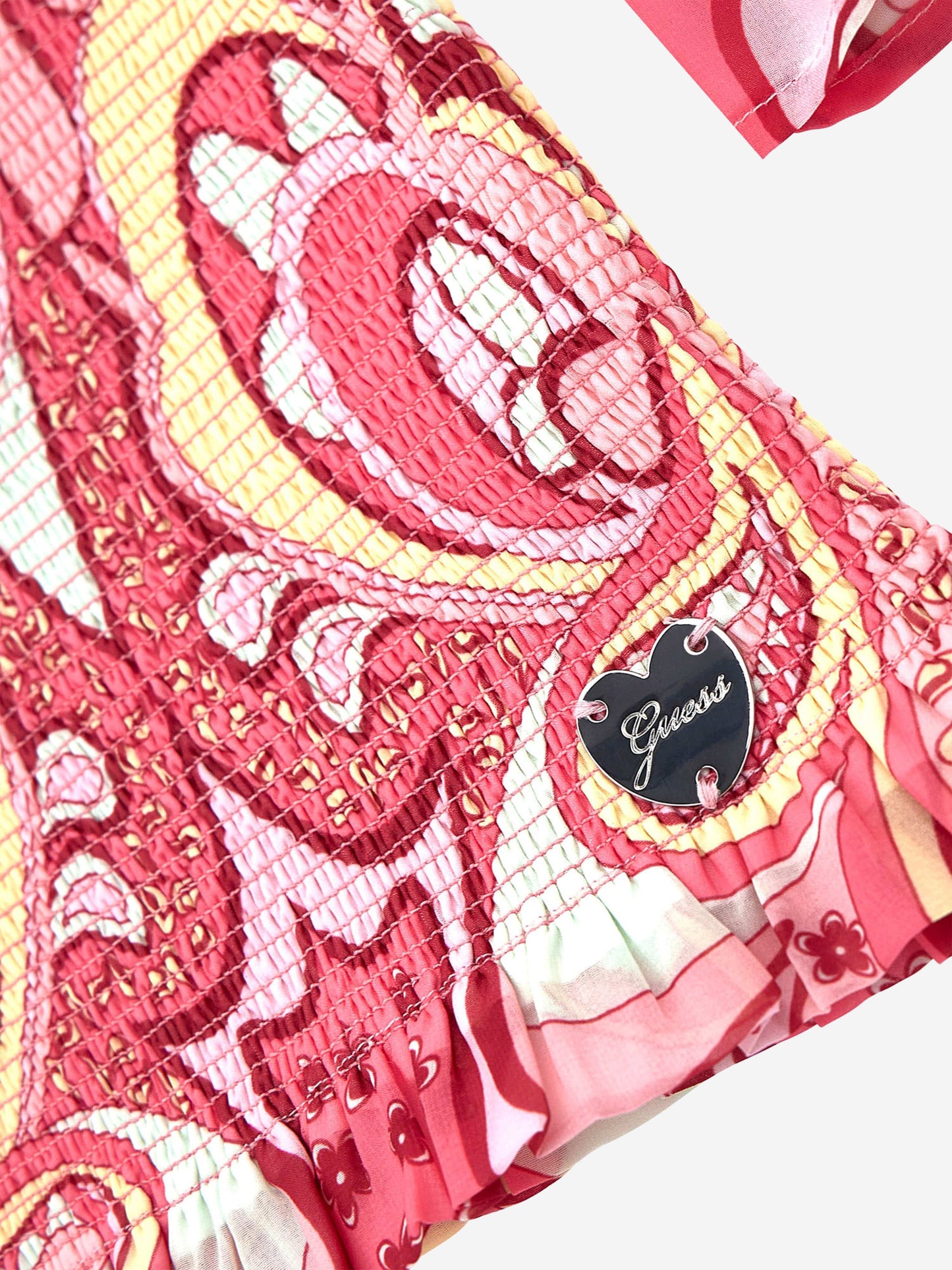 Guess Girls 粉色雪纺佩斯利上衣