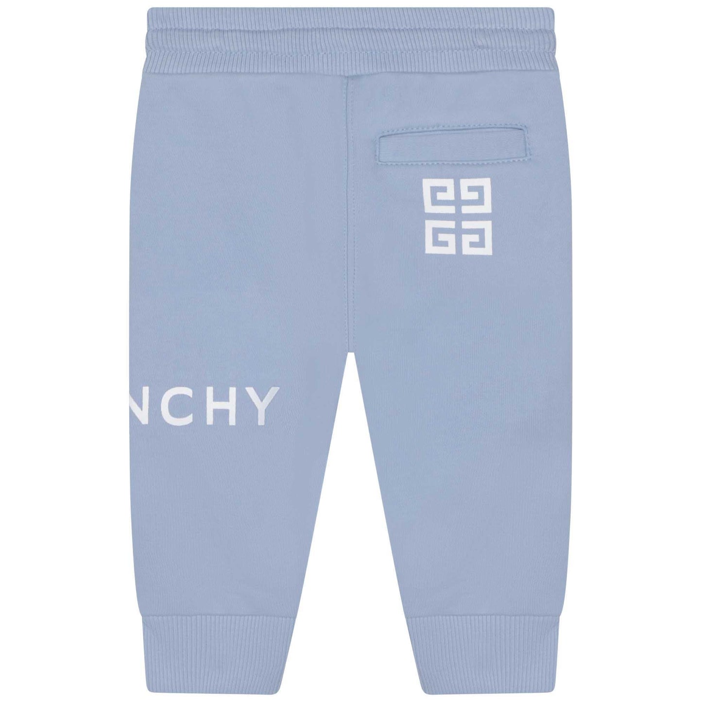 男婴蓝色Logo棉长裤