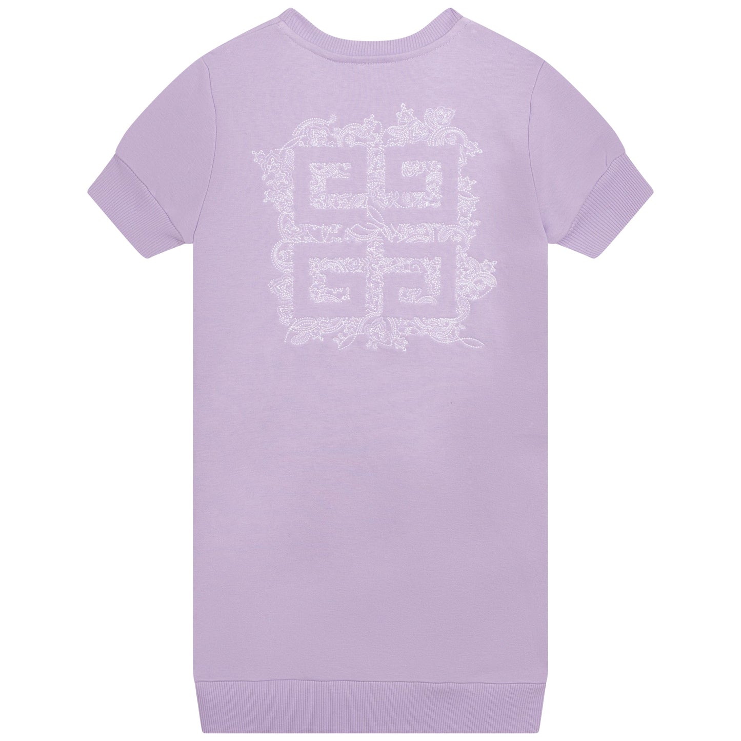 女童浅紫色Logo棉连衣裙