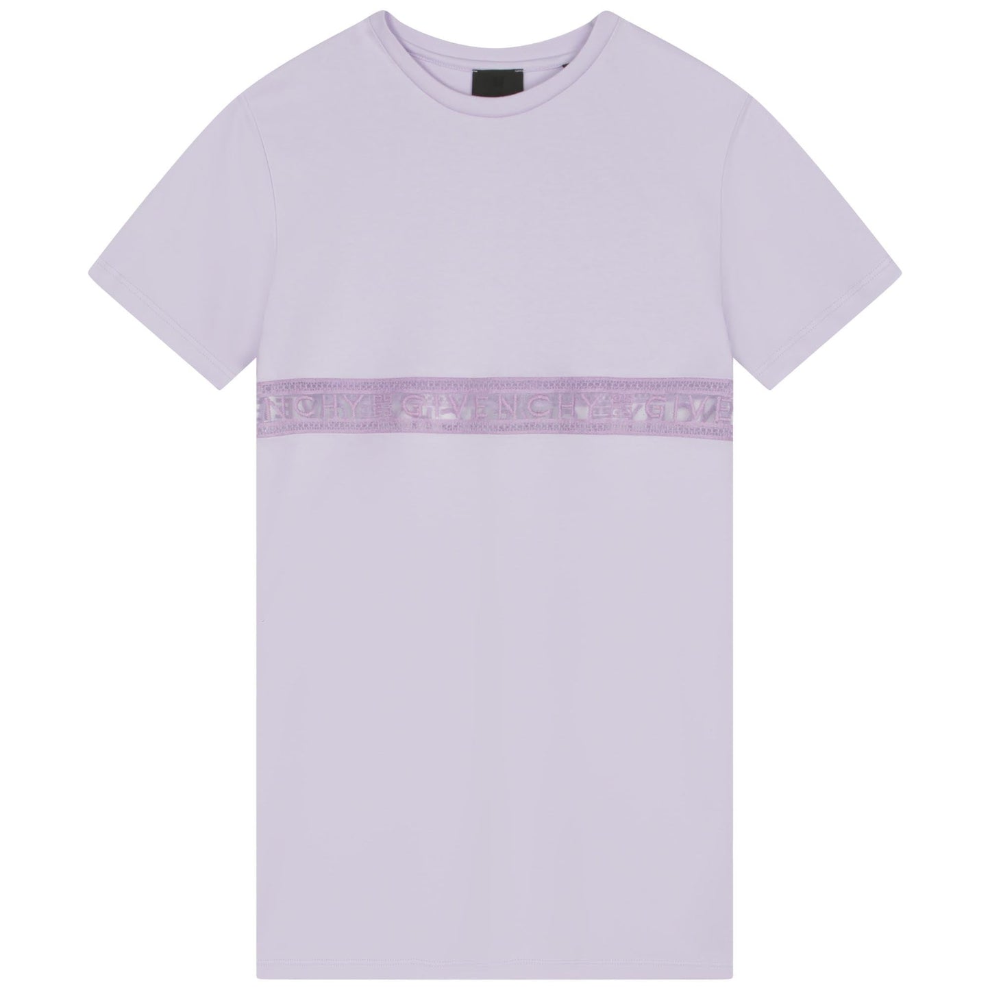 女童浅紫色Logo棉连衣裙