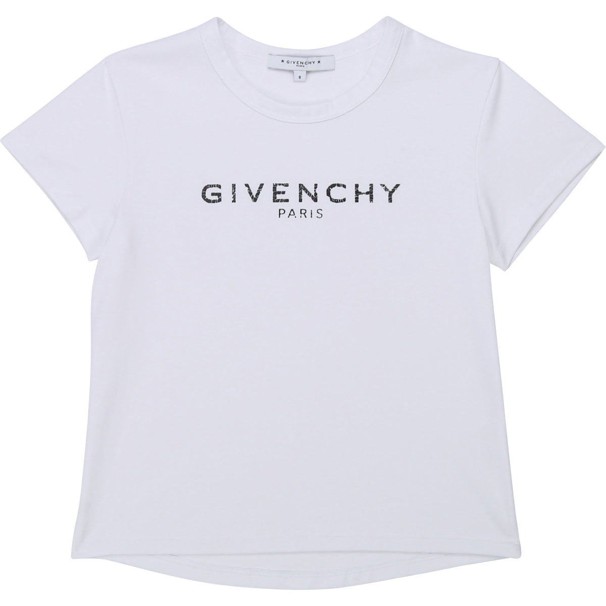 Girls White Logo Cotton T-Shirt