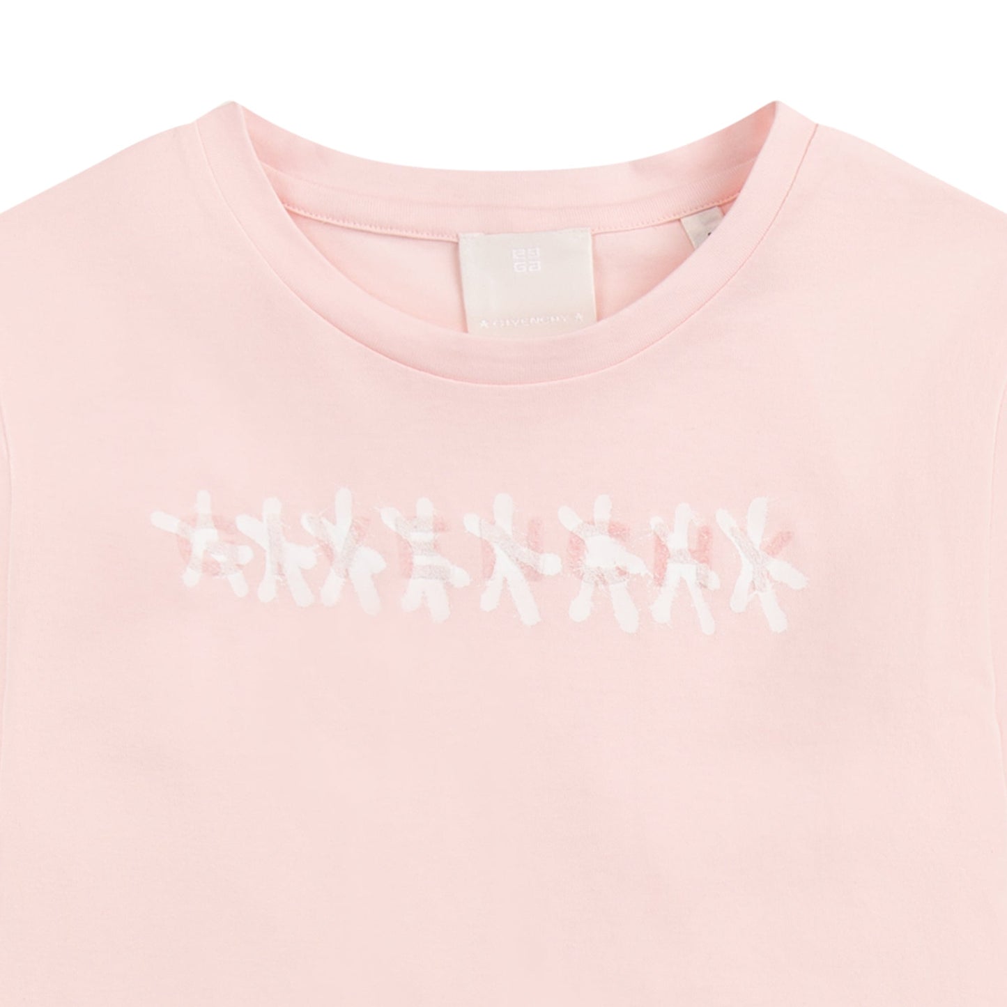 女童粉色Logo棉T恤