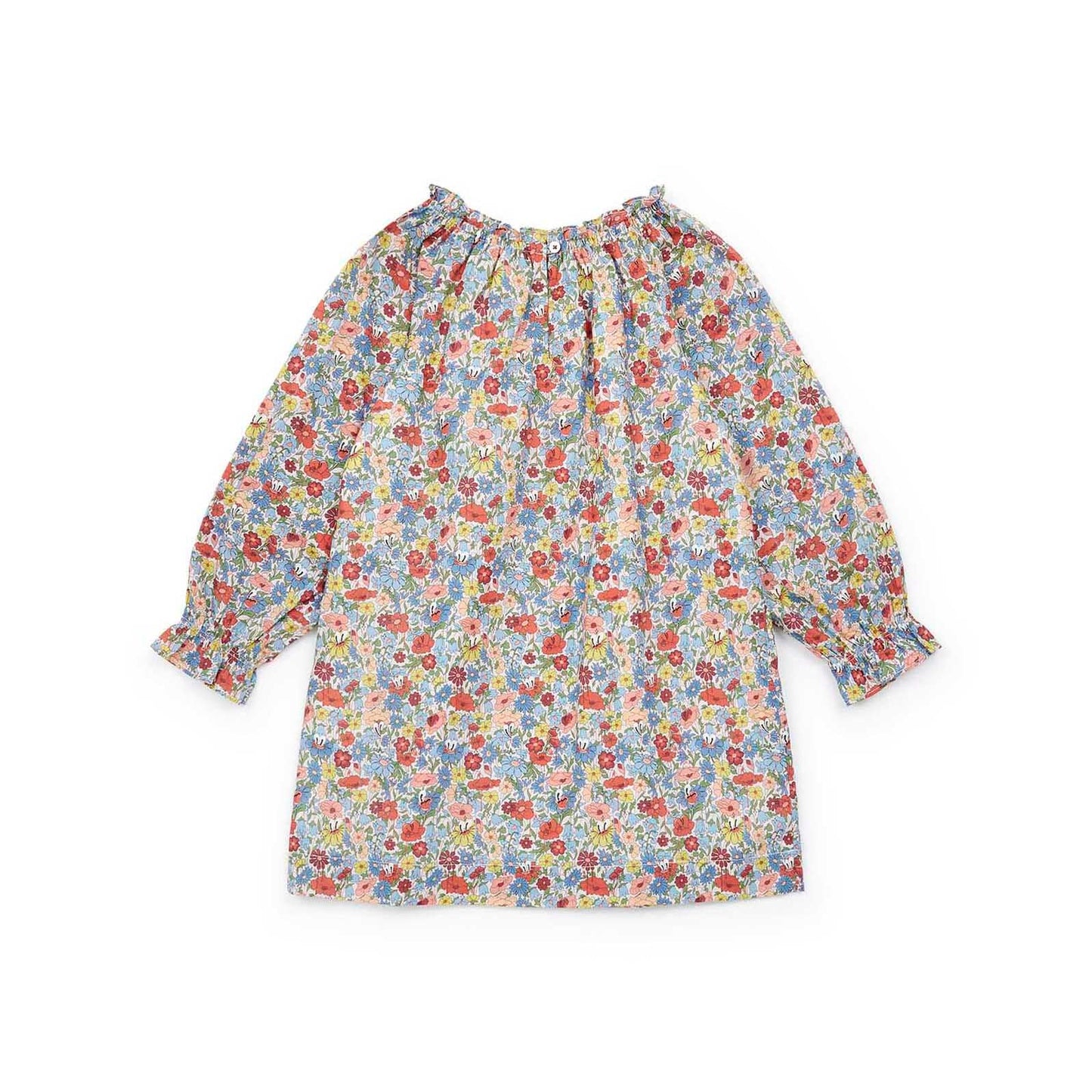 女童彩色碎花棉连衣裙