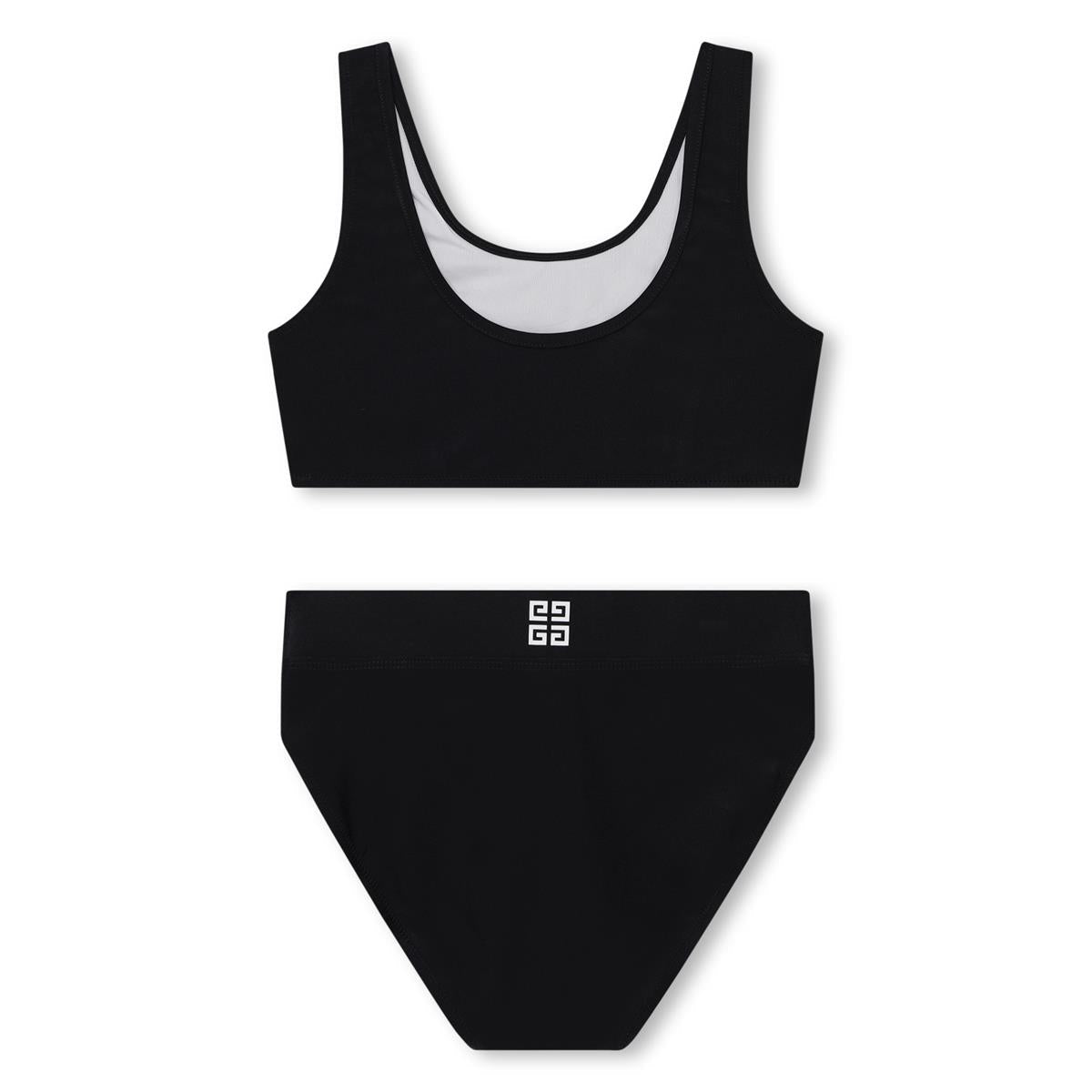 女童黑色Logo泳衣